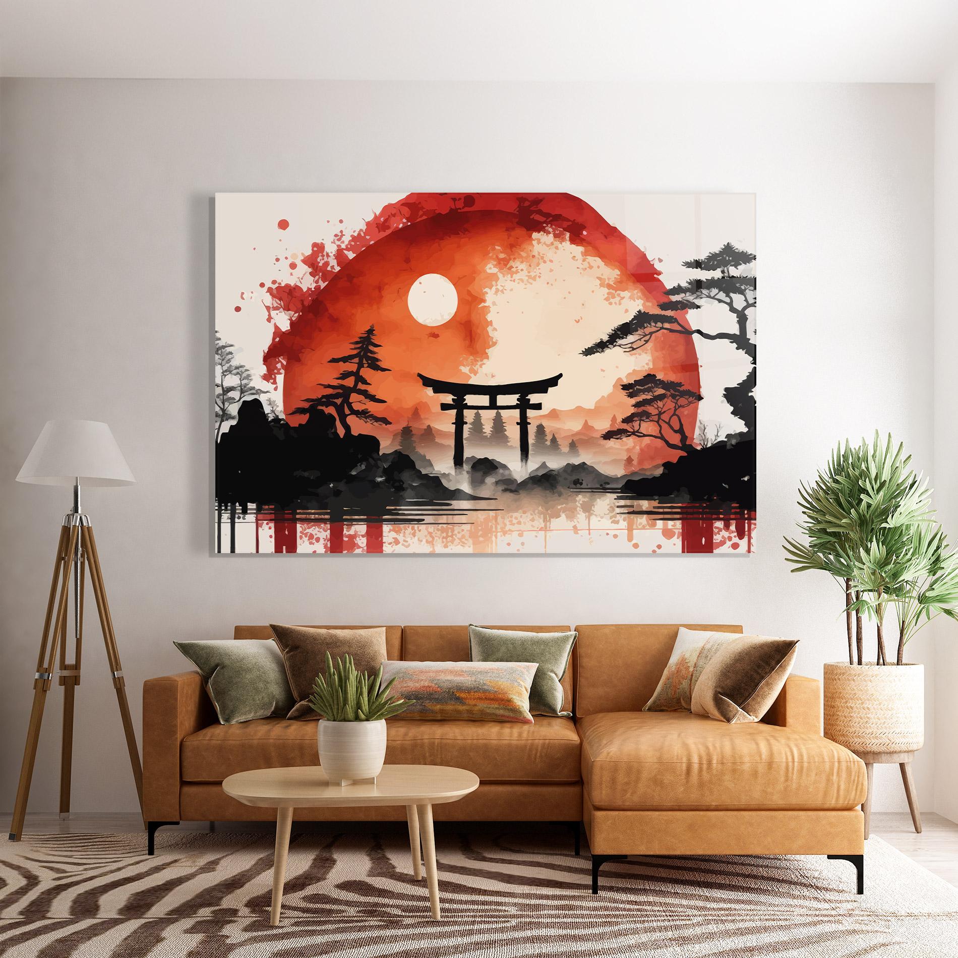 Tablou Sticla Big Asiatic Sun mockup 7