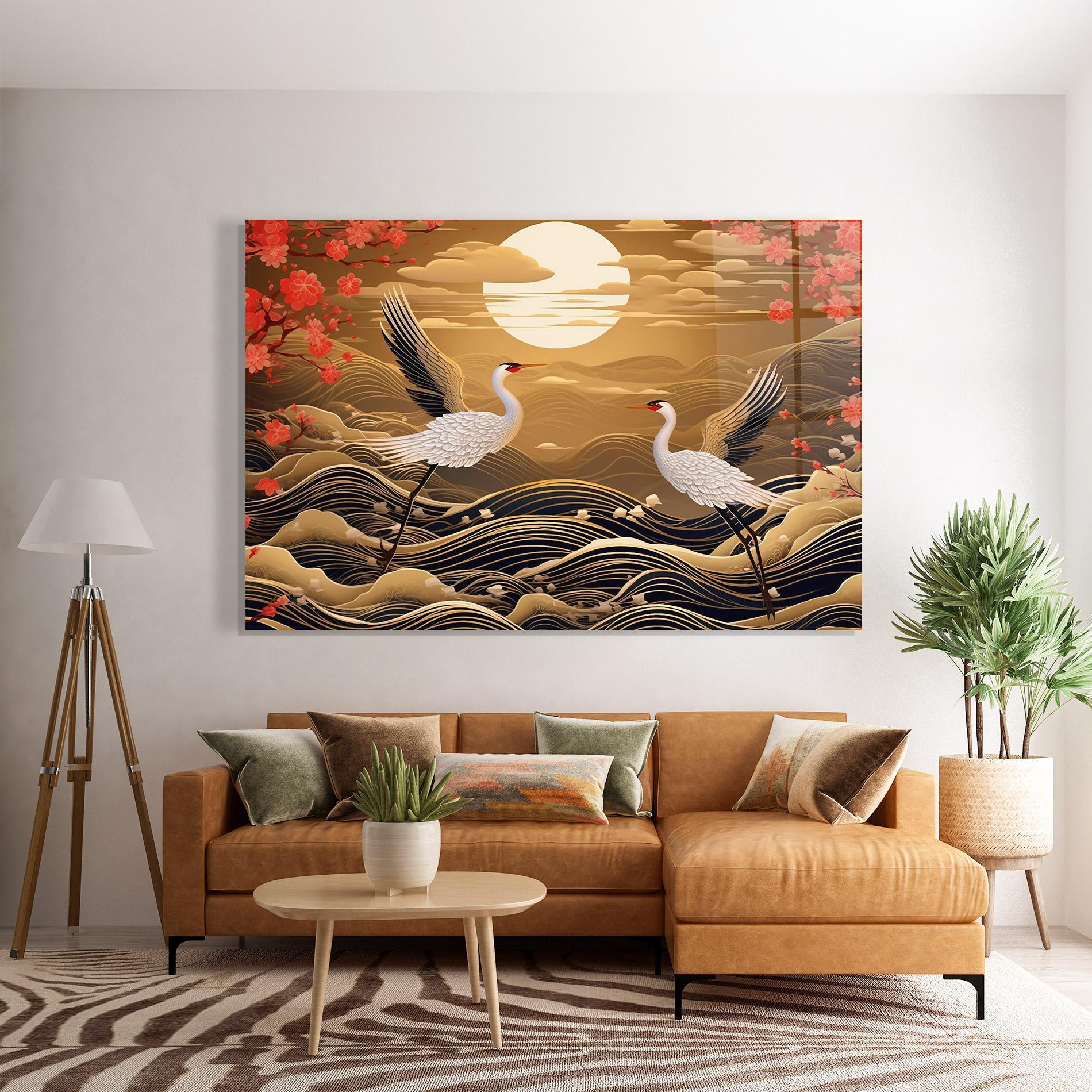 Tablou Sticla Chinese Oil Painting mockup 7