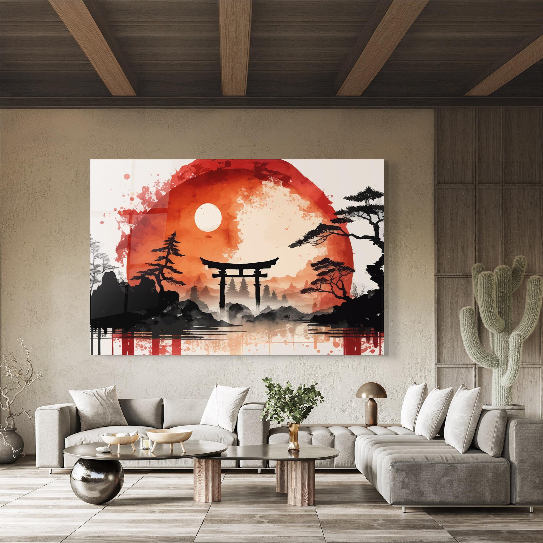 Tablou Sticla Big Asiatic Sun mockup 8