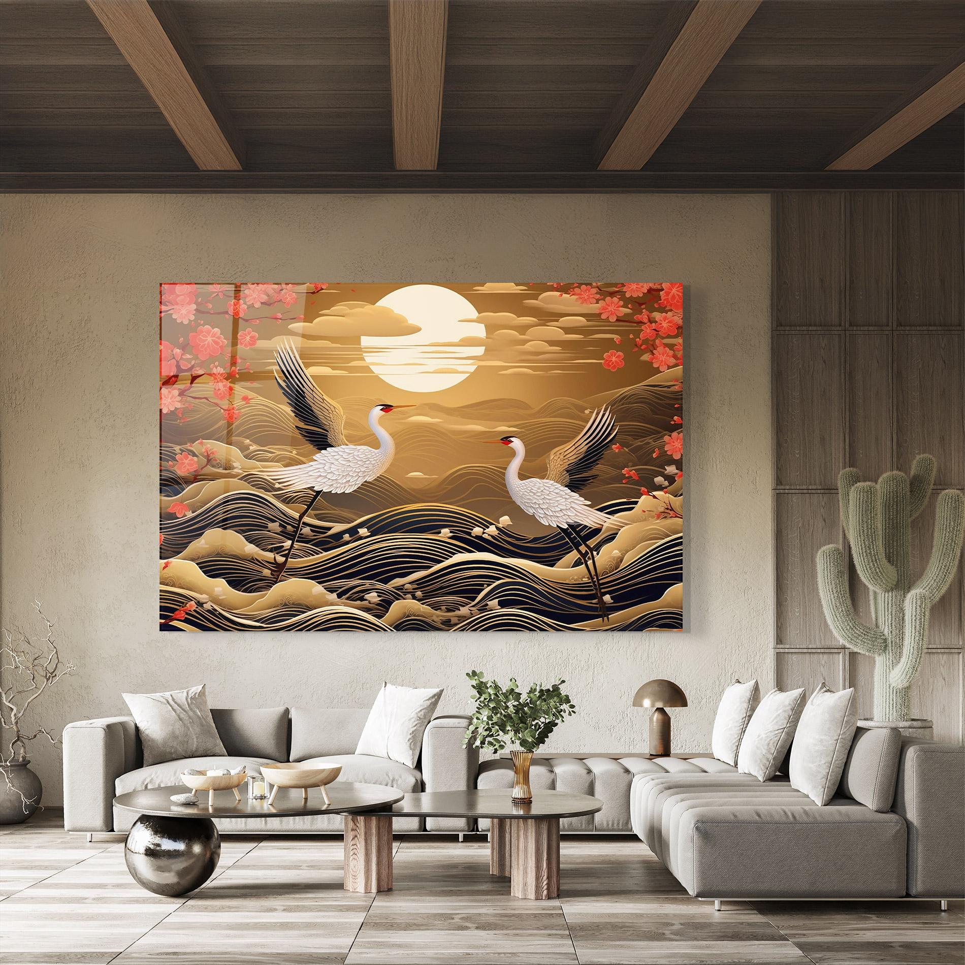 Tablou Sticla Chinese Oil Painting mockup 8