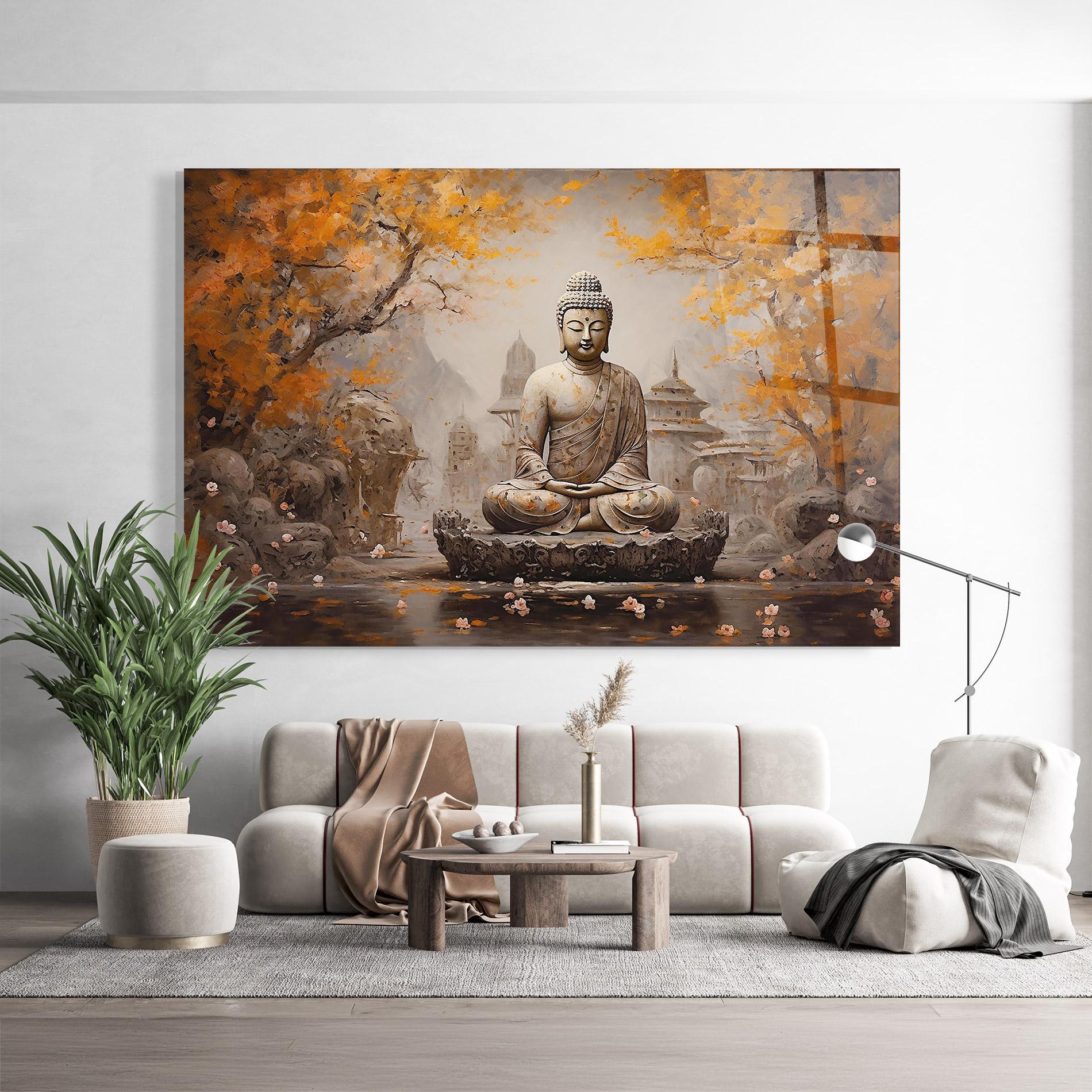 Tablou Sticla Beautiful Buddha Art mockup 9