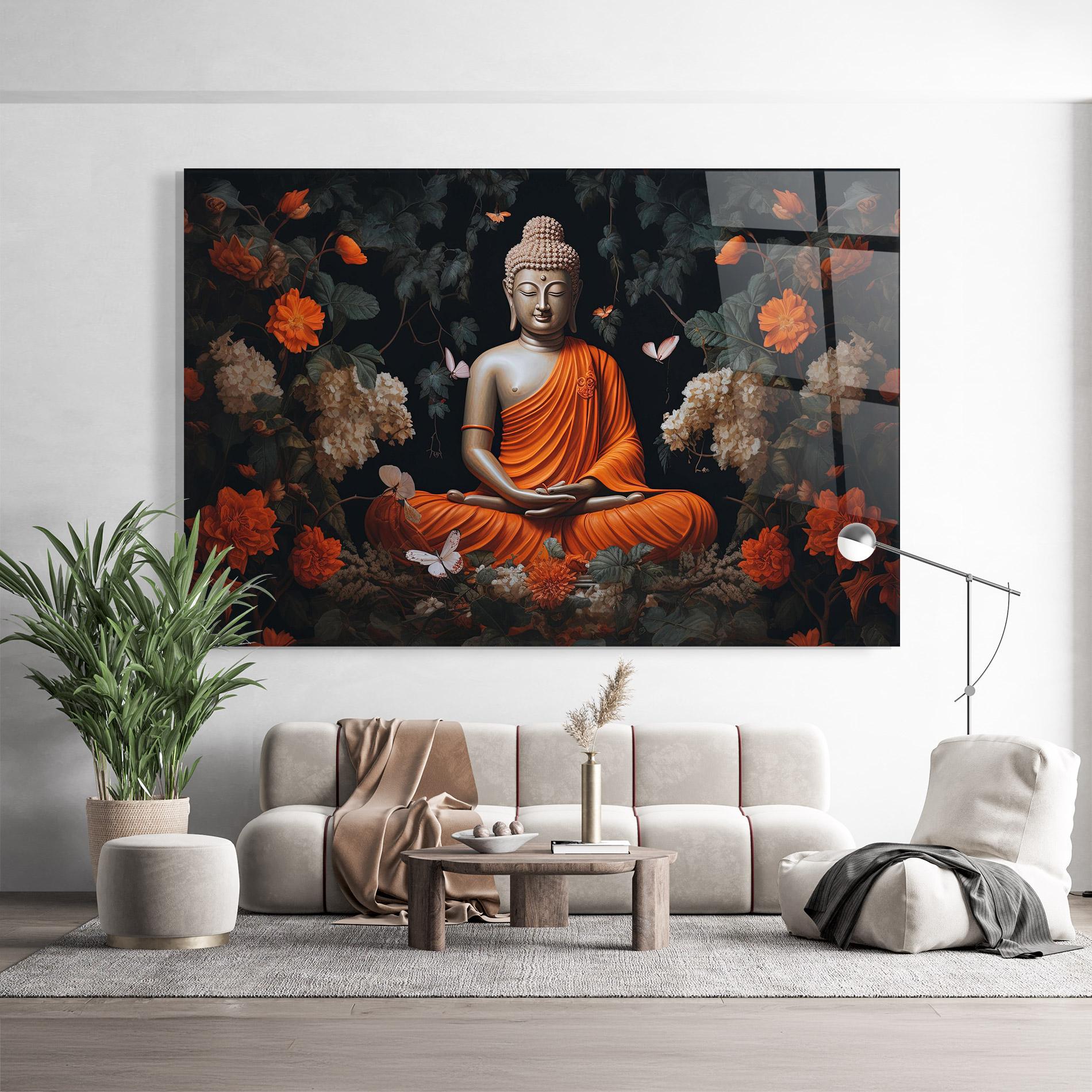 Tablou Sticla Butterfly Buddha mockup 9