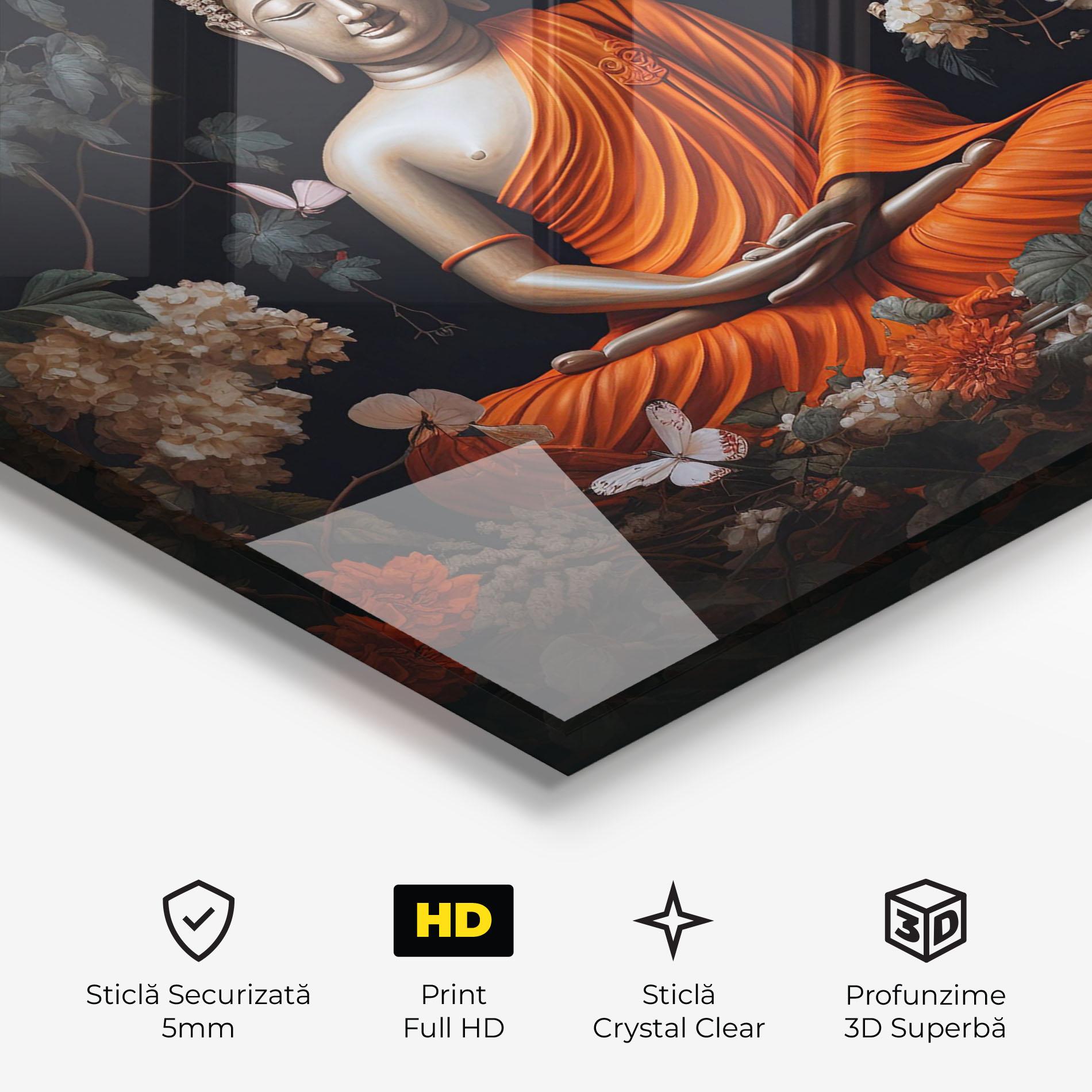 Tablou Sticla Butterfly Buddha mockup 3
