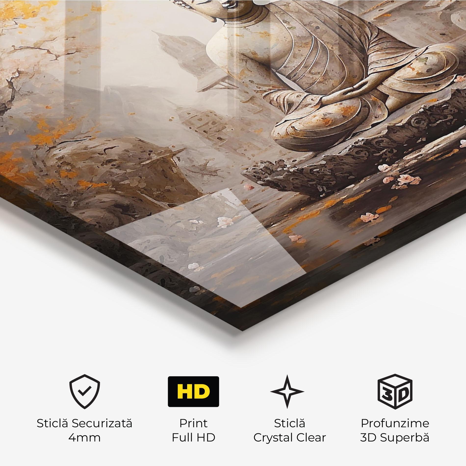 Tablou Sticla Beautiful Buddha Art mockup 3