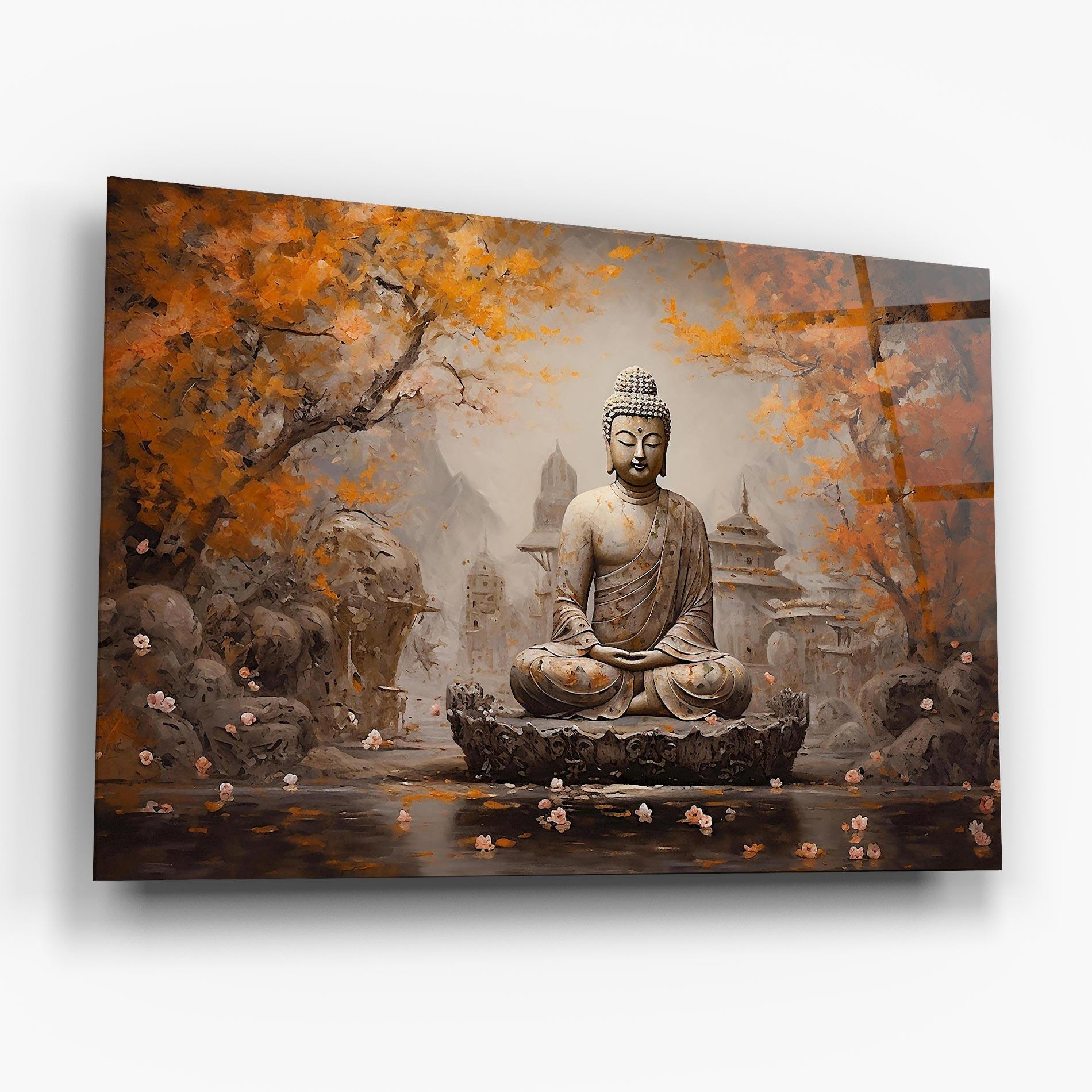 Tablou Sticla Beautiful Buddha Art mockup 6