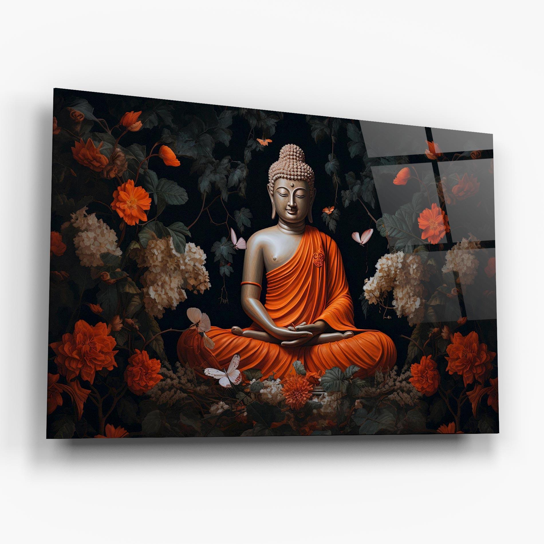 Tablou Sticla Butterfly Buddha mockup 6