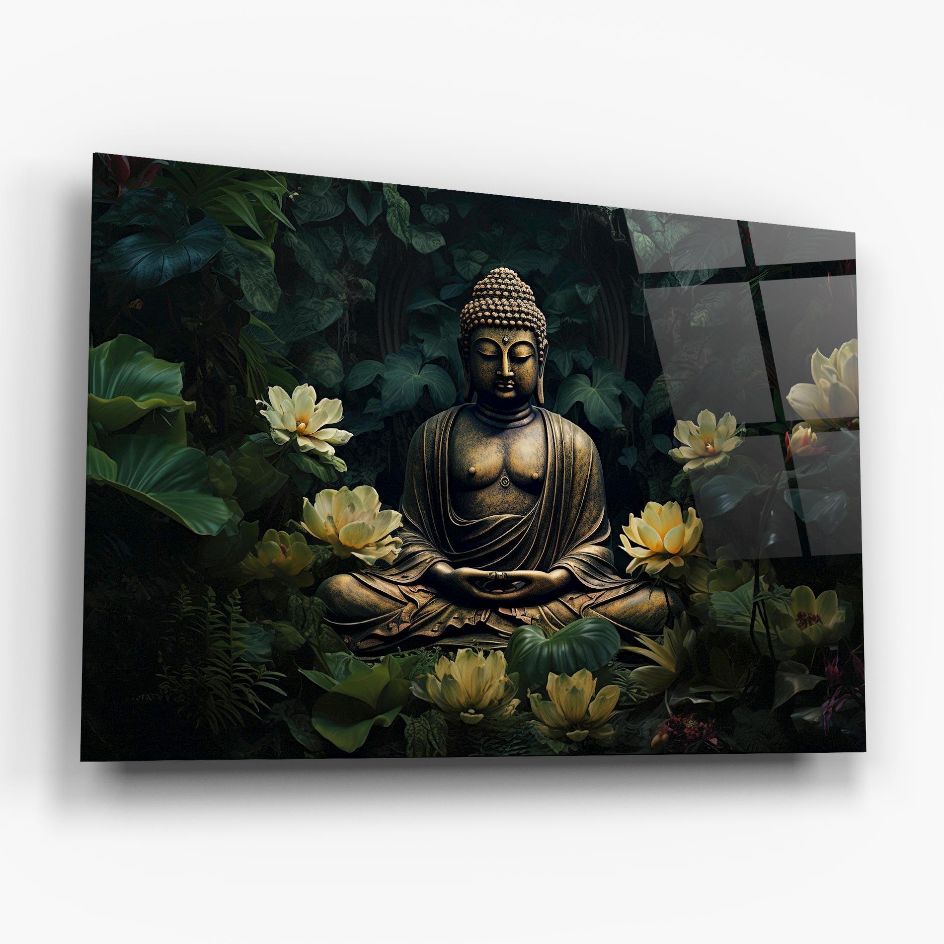 Tablou Sticla Calm Buddha Art mockup 6