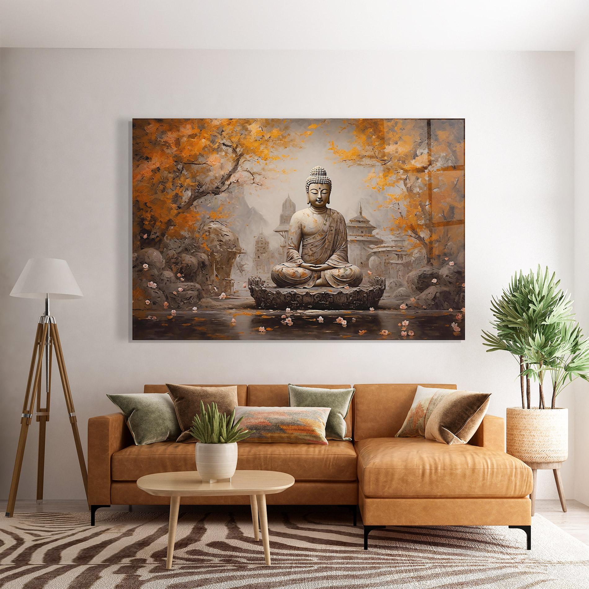 Tablou Sticla Beautiful Buddha Art mockup 7