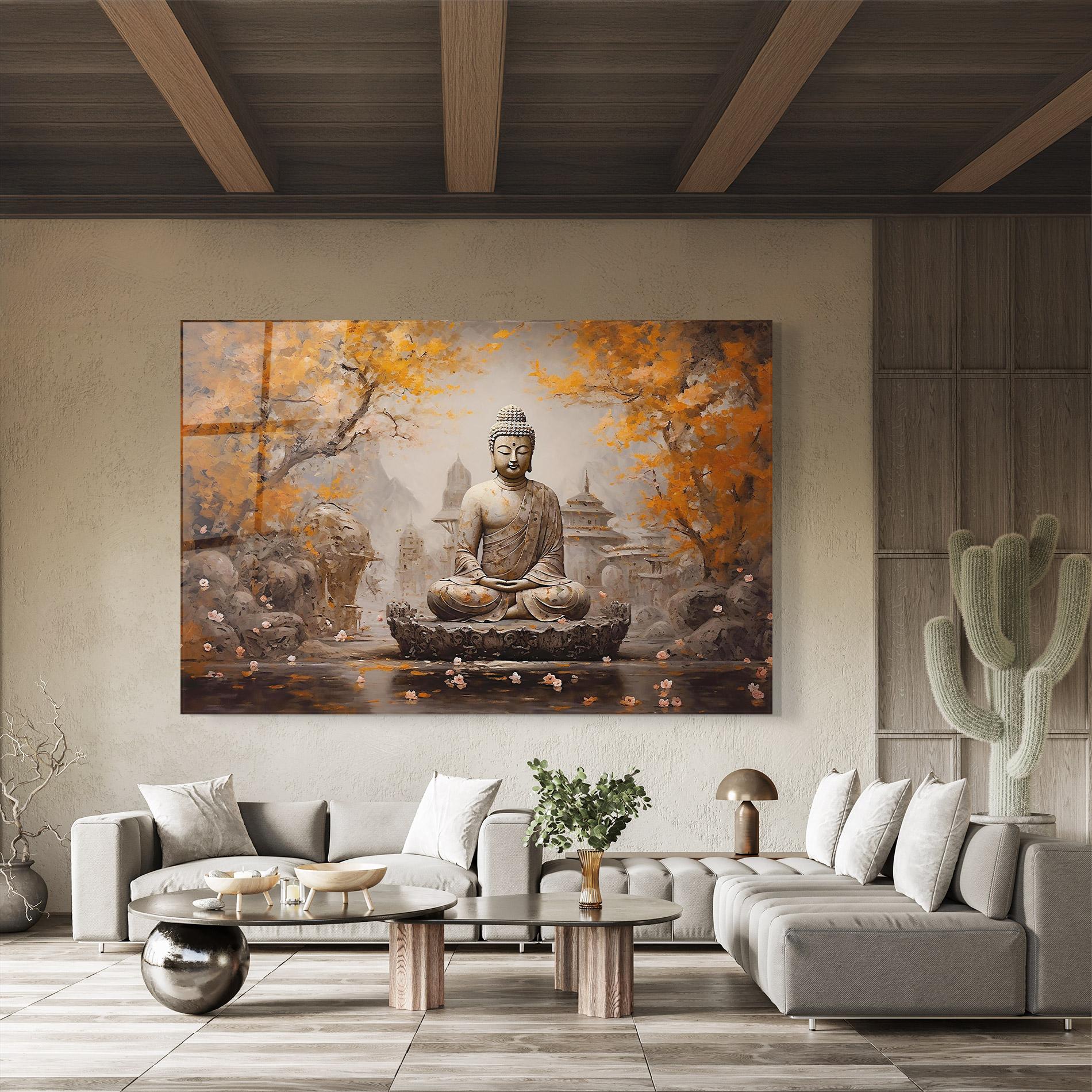 Tablou Sticla Beautiful Buddha Art mockup 8