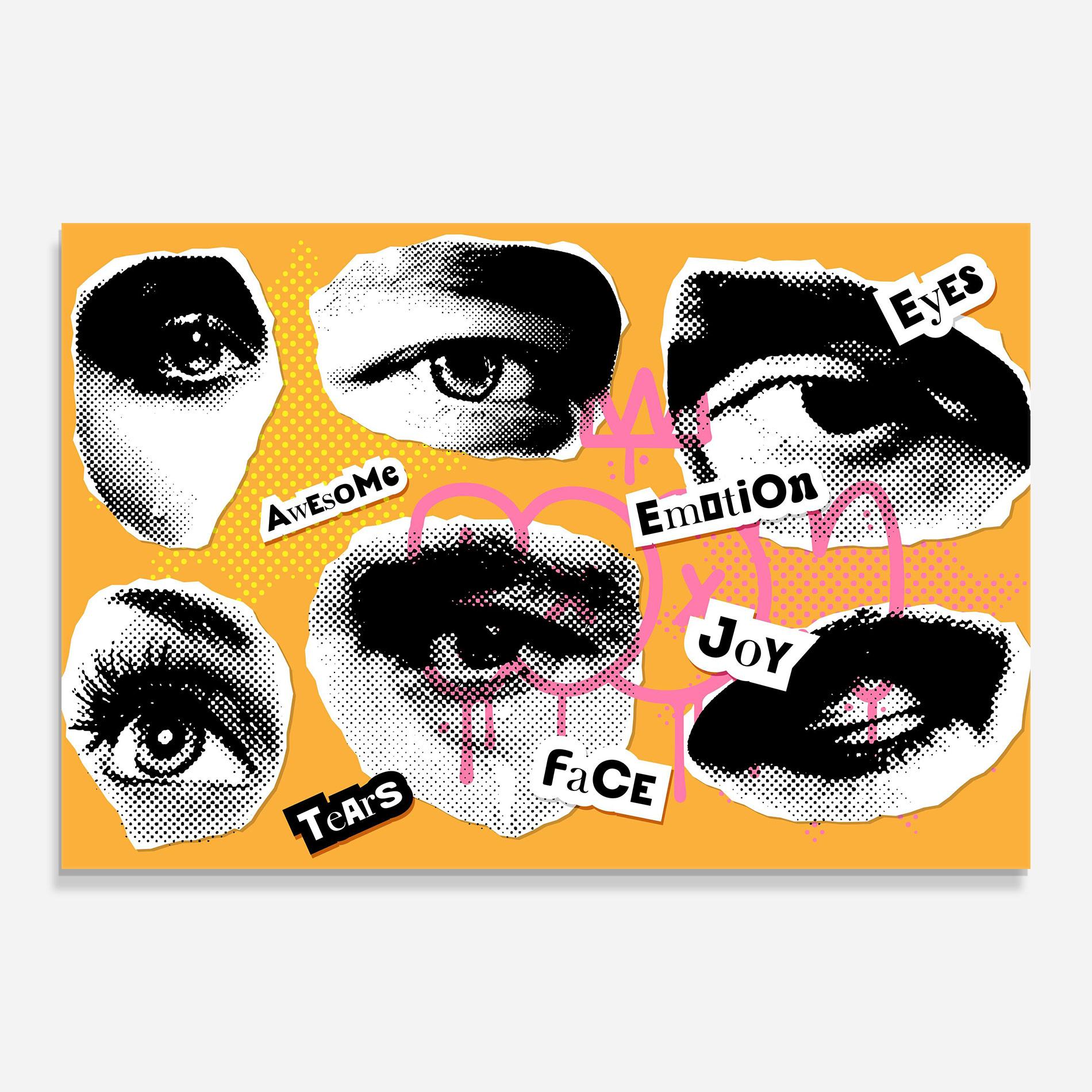 Tablou Sticla Awesome Emotions mockup 0