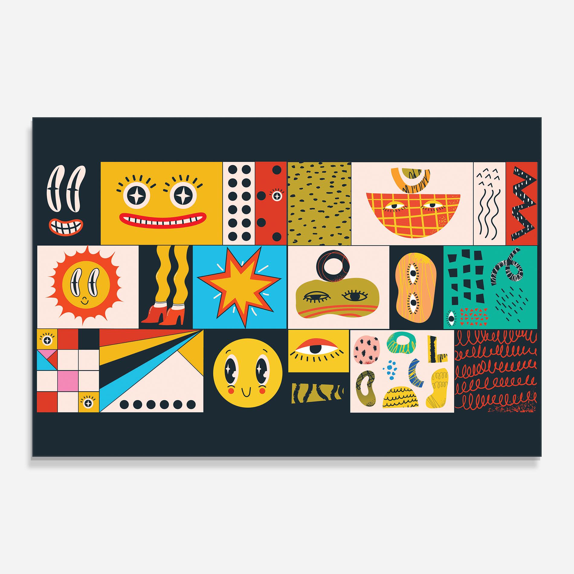 Tablou Sticla Cool Eye Shape mockup 0