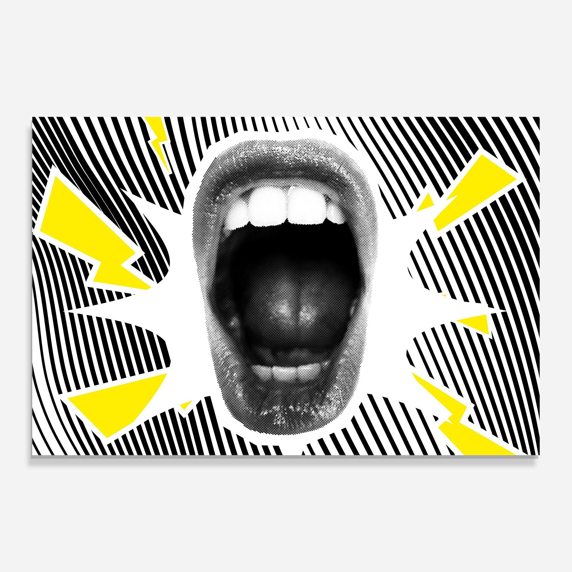 Tablou Sticla Lightning Mouth mockup 0