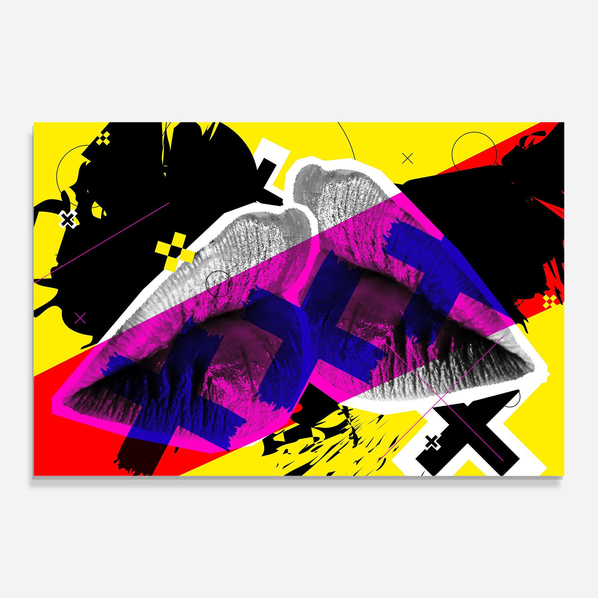 Tablou Sticla Lips Purple Light mockup 0