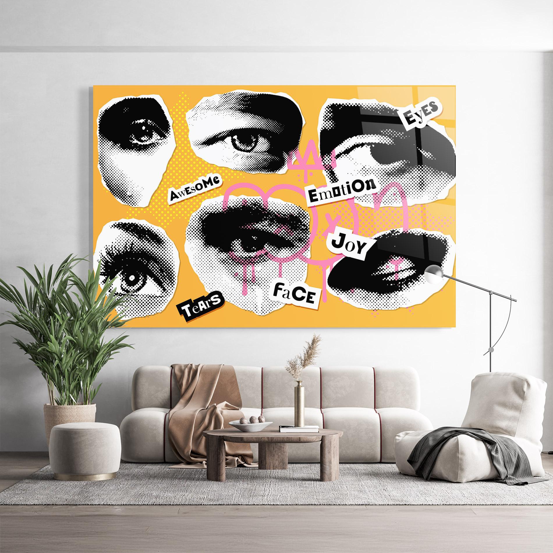 Tablou Sticla Awesome Emotions mockup 9