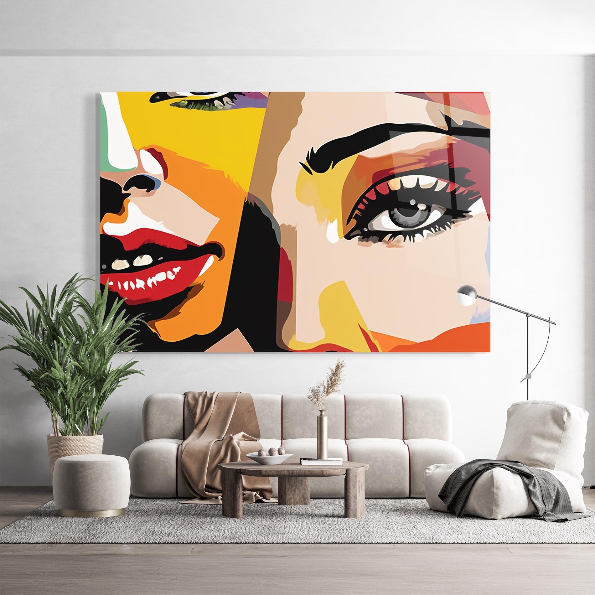 Tablou Sticla Beauty Woman Art mockup 9