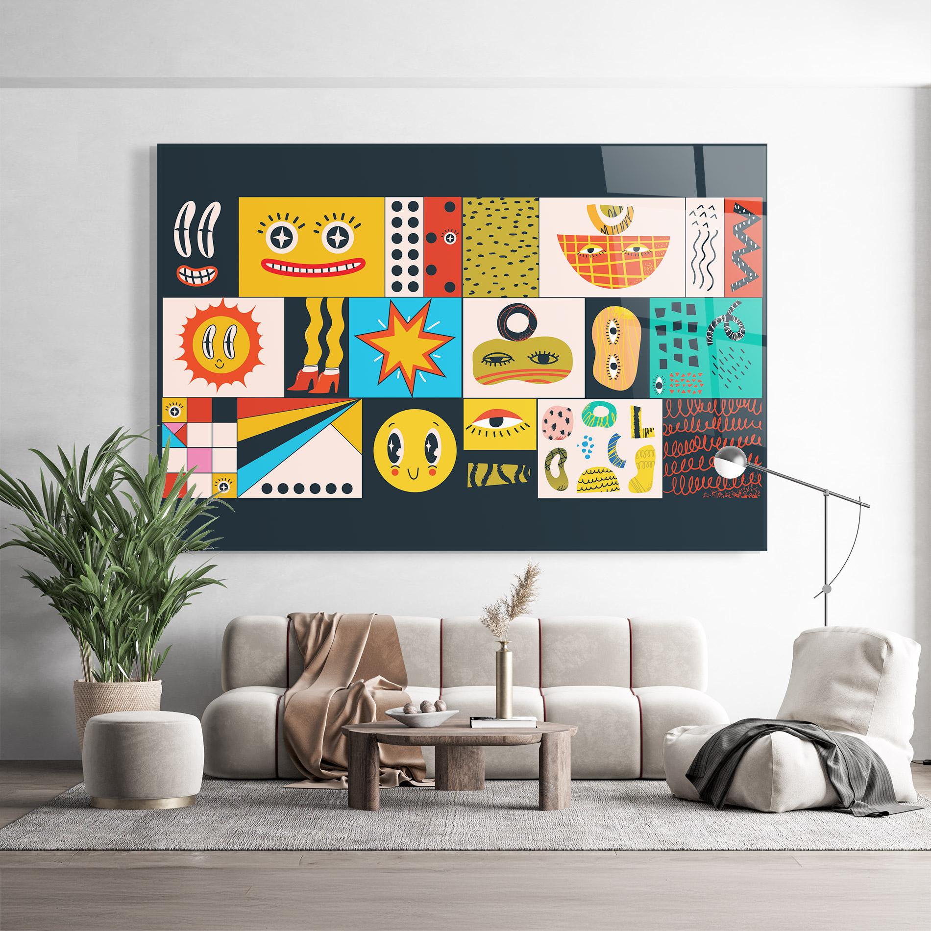 Tablou Sticla Cool Eye Shape mockup 9