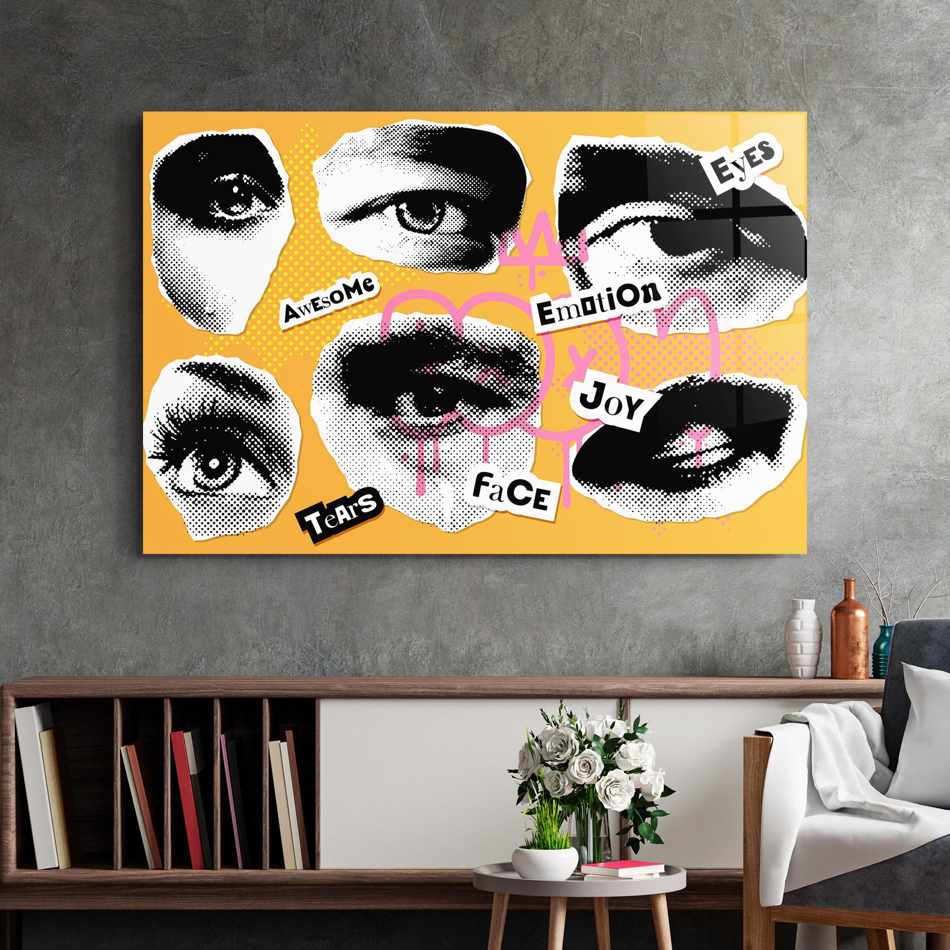 Tablou Sticla Awesome Emotions mockup 2