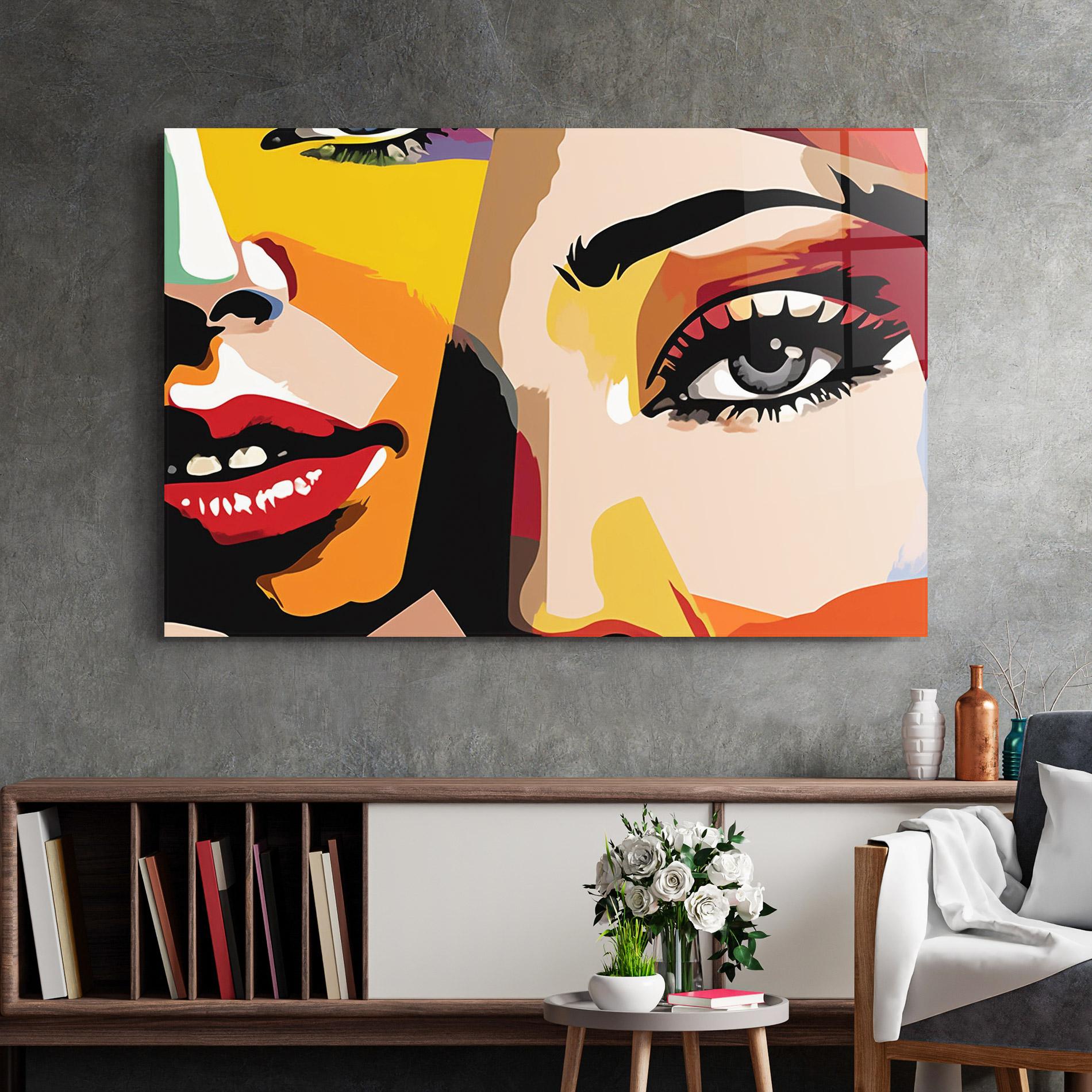 Tablou Sticla Beauty Woman Art mockup 2