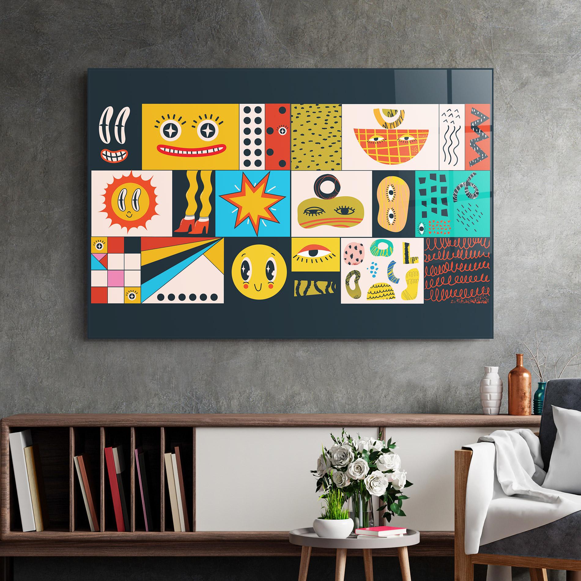 Tablou Sticla Cool Eye Shape mockup 2