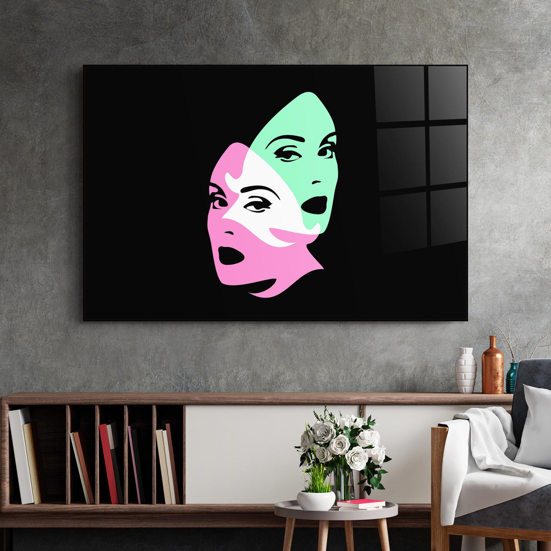 Tablou Sticla Exposure Portrait mockup 2