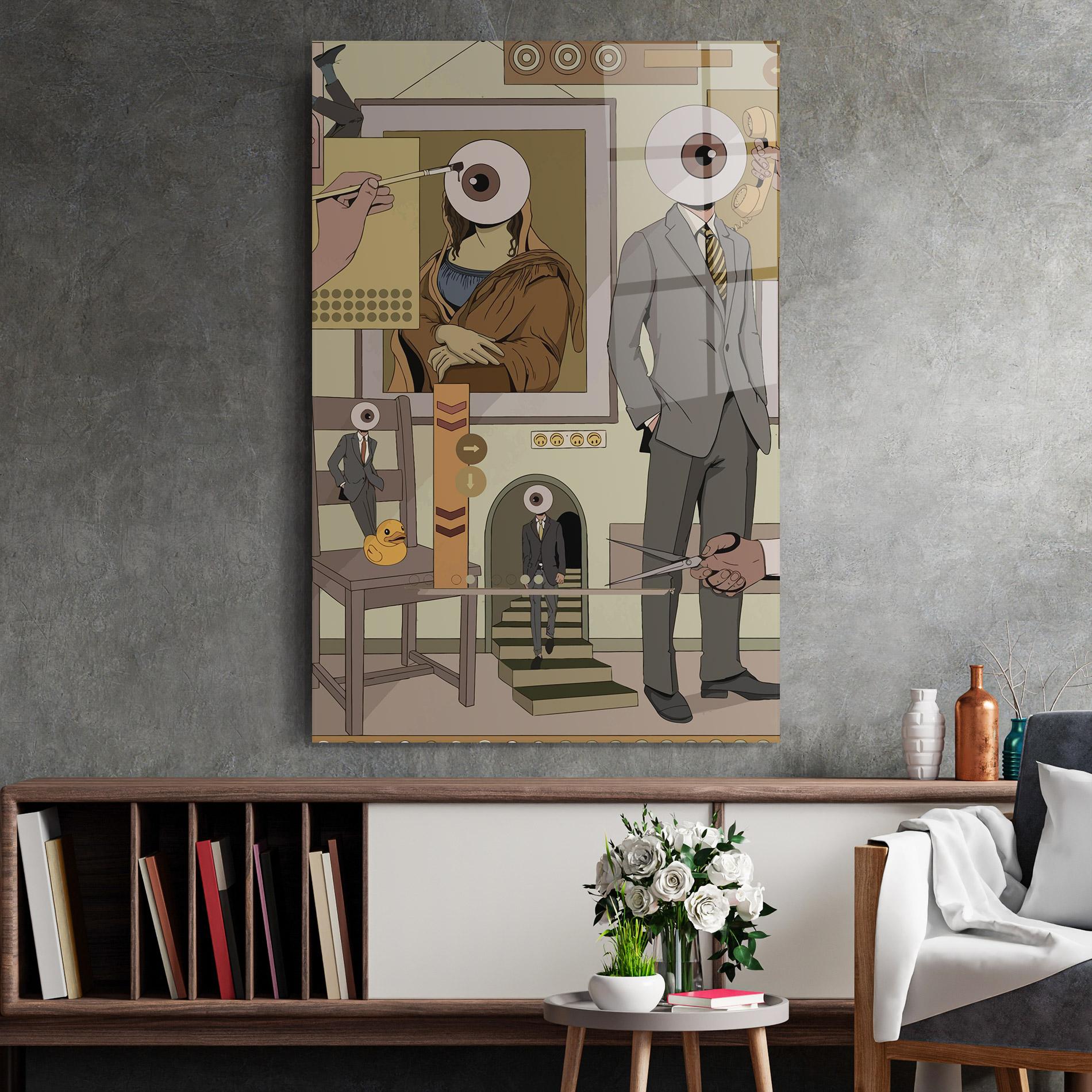 Tablou Sticla Eyes Man mockup 2