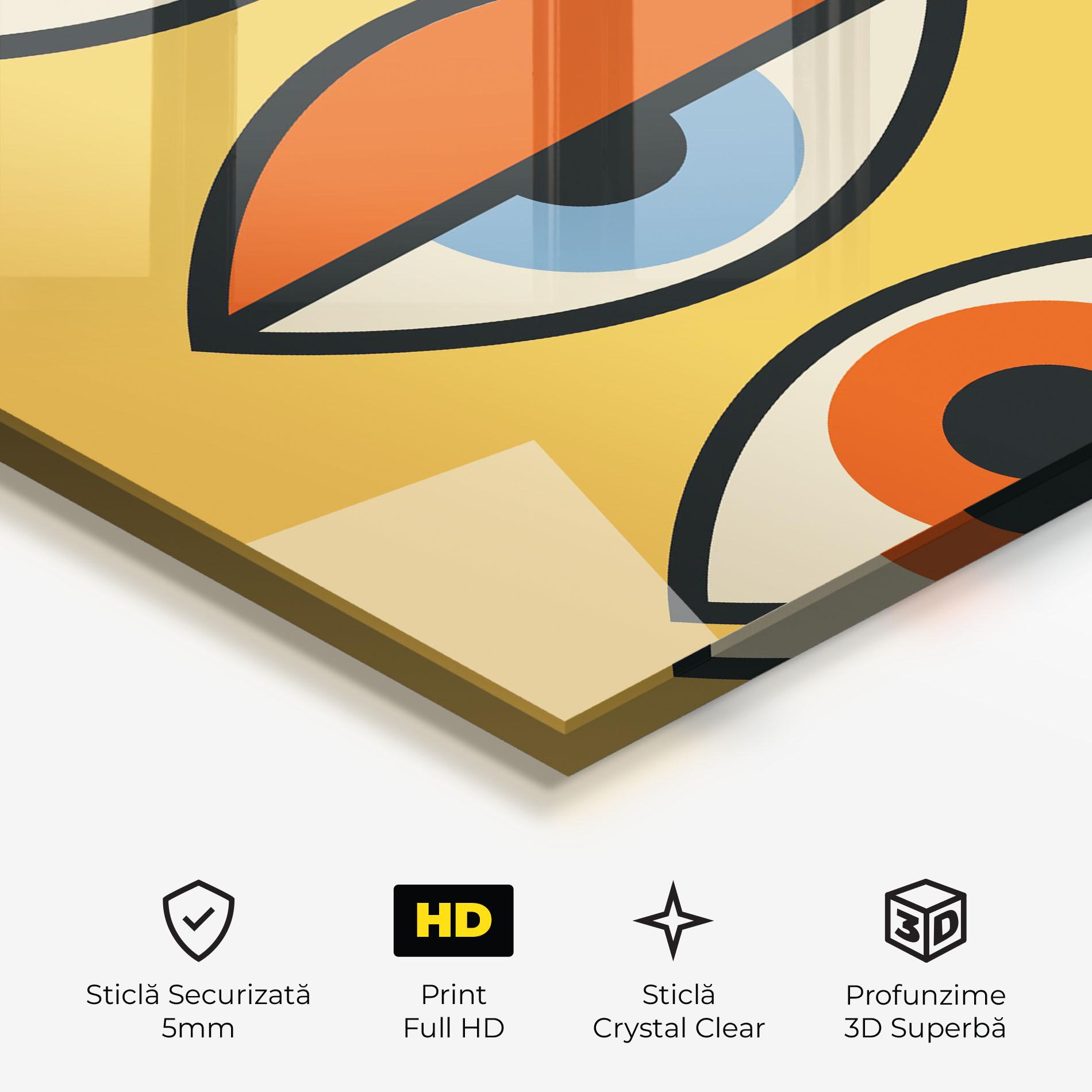 Tablou Sticla Blue Orange Eye mockup 3