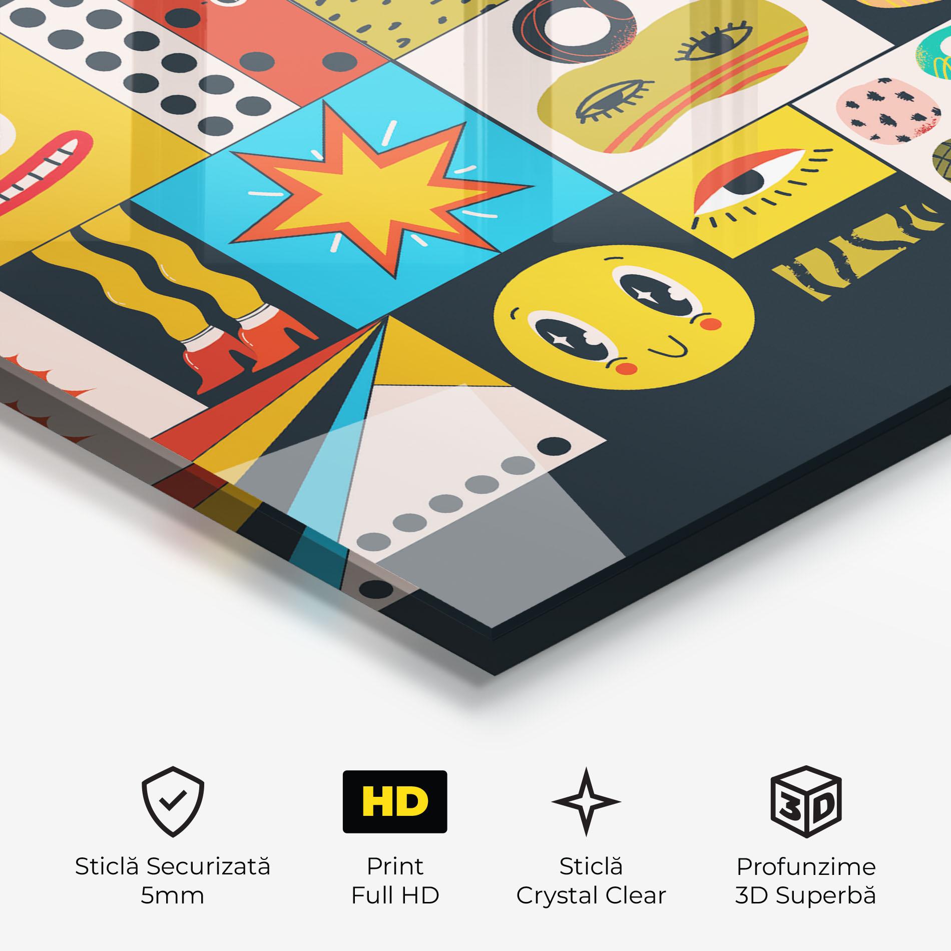 Tablou Sticla Cool Eye Shape mockup 3