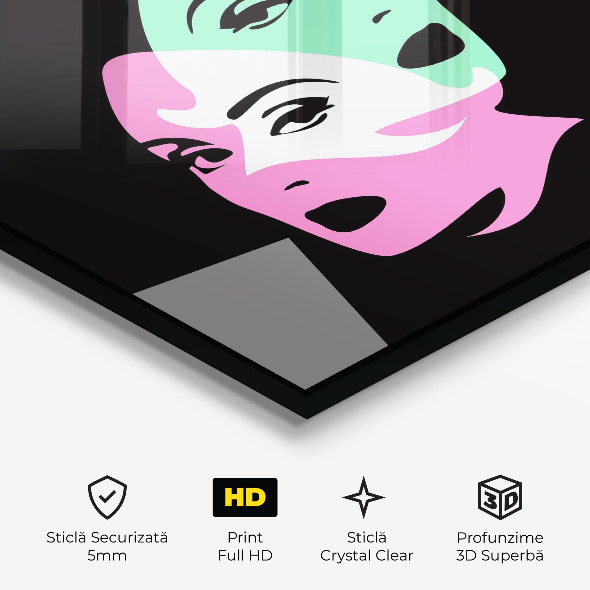 Tablou Sticla Exposure Portrait mockup 3