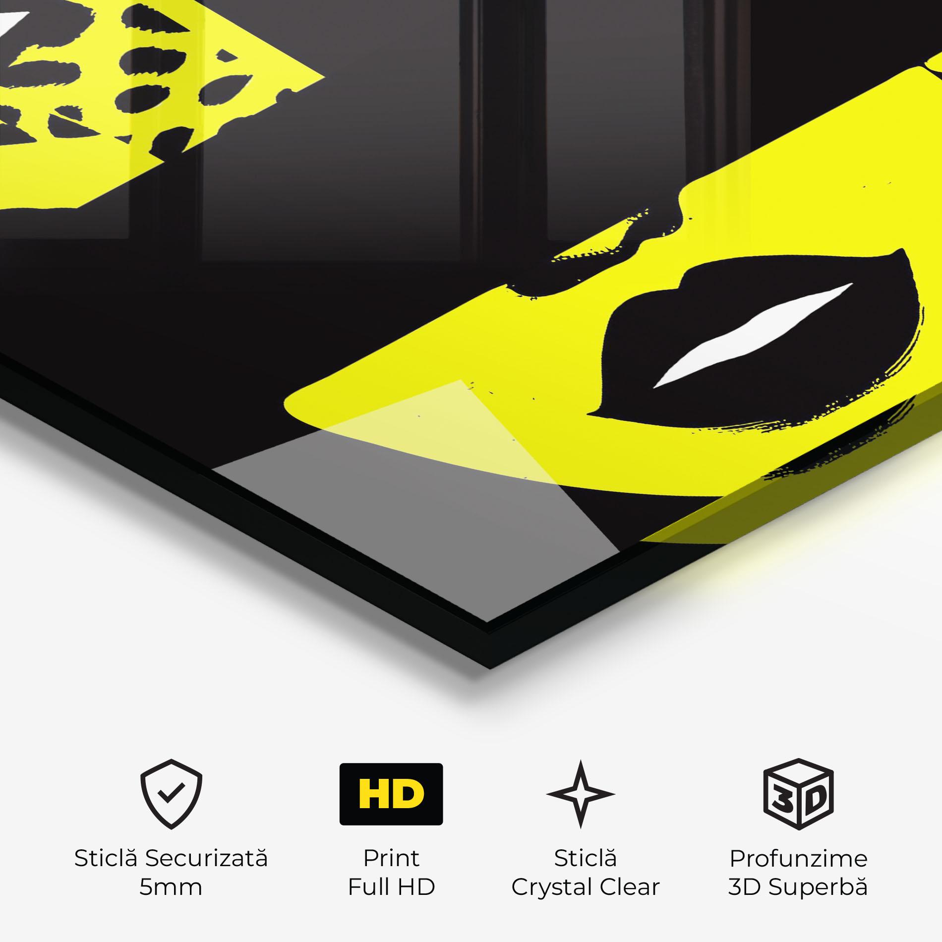 Tablou Sticla Jaguar Woman Art mockup 3