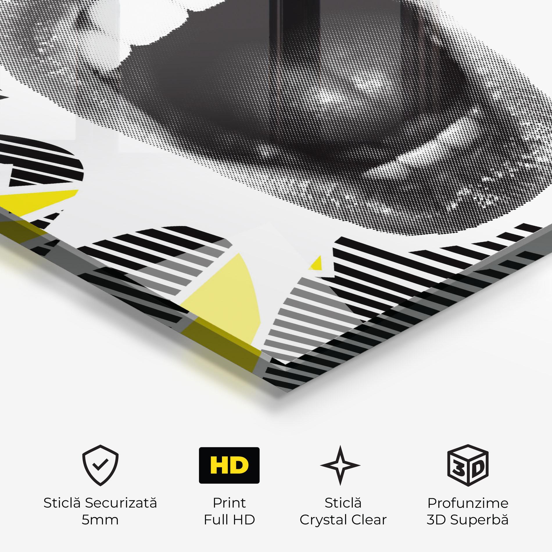 Tablou Sticla Lightning Mouth mockup 3