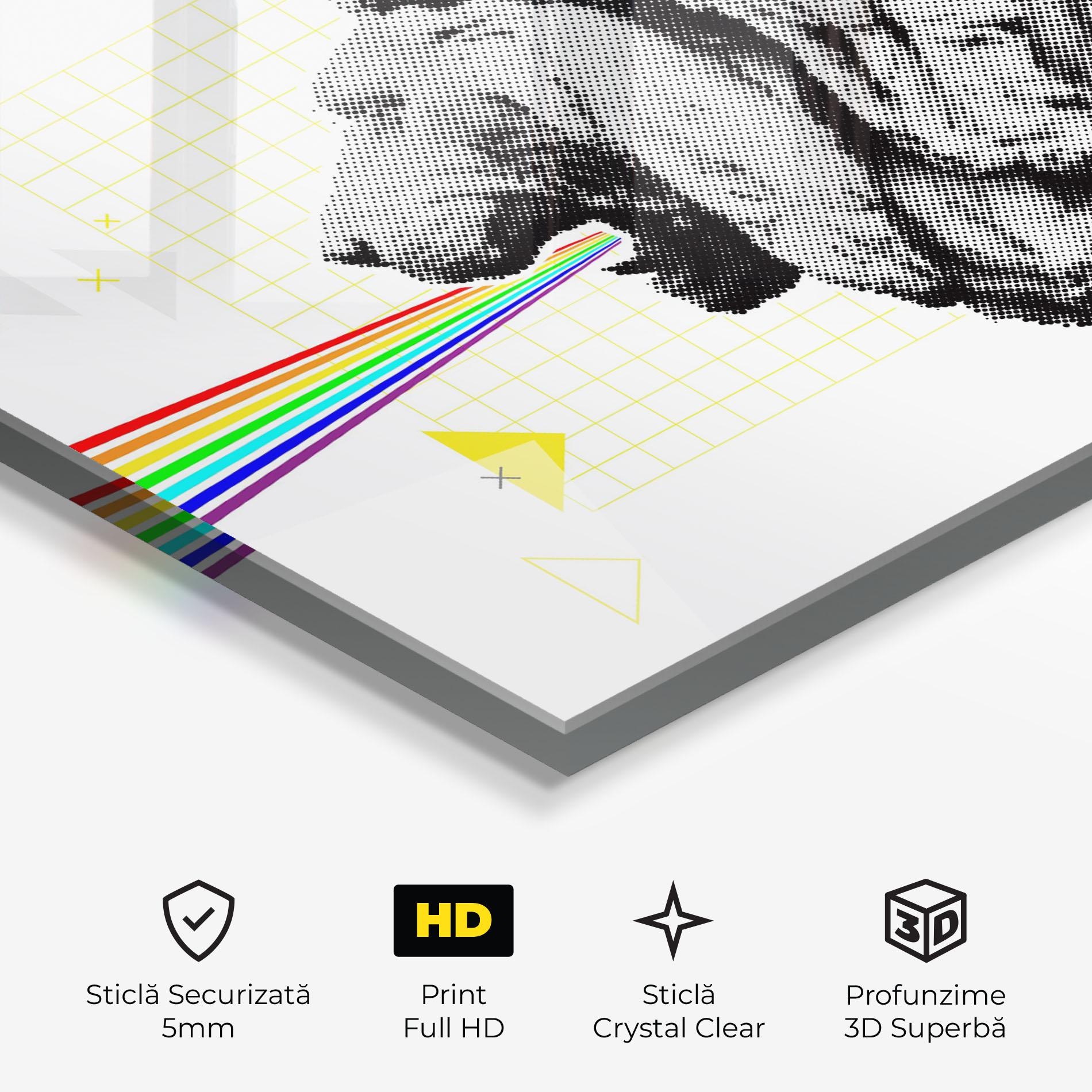 Tablou Sticla Lion Collage mockup 3