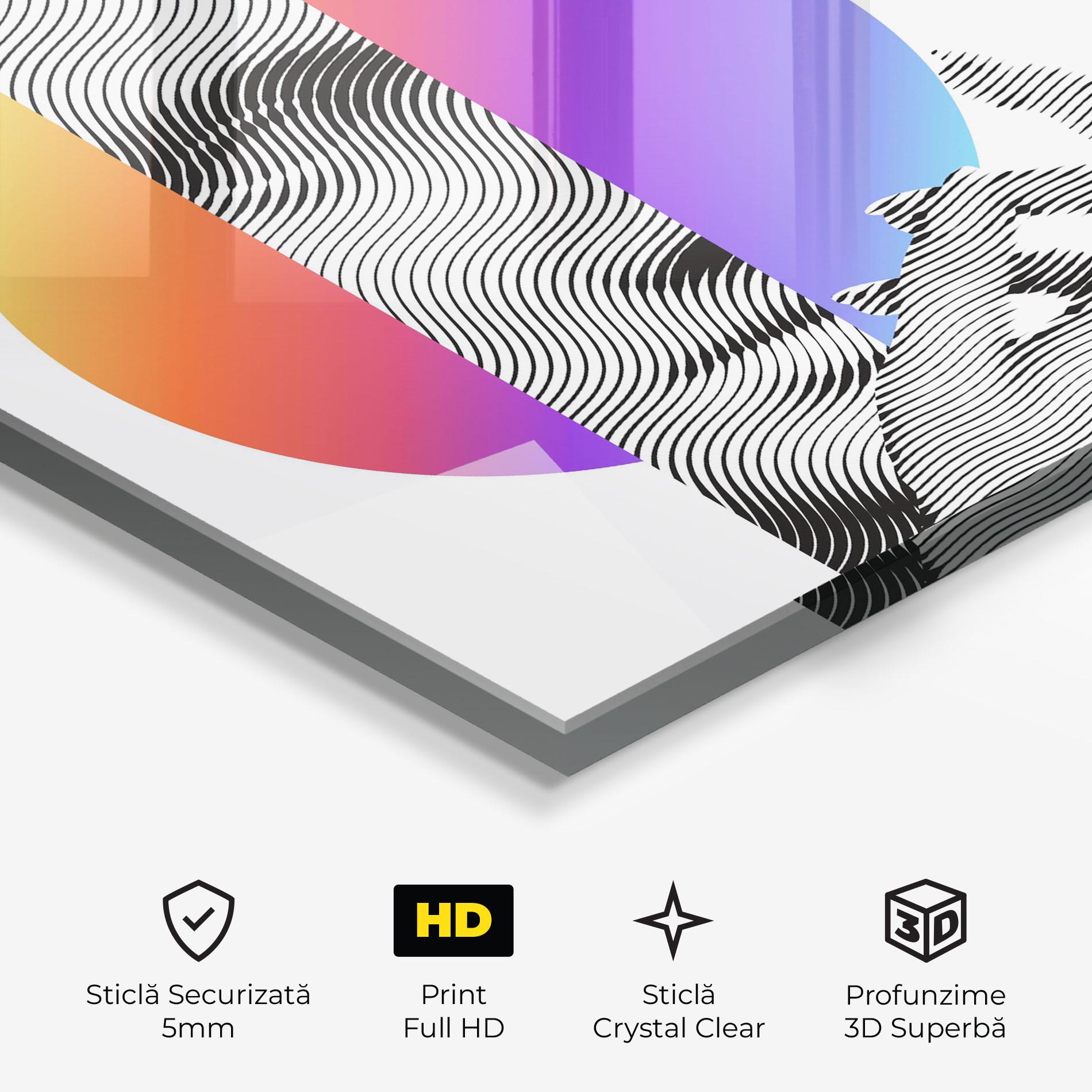 Tablou Sticla Orange Light Statue mockup 3