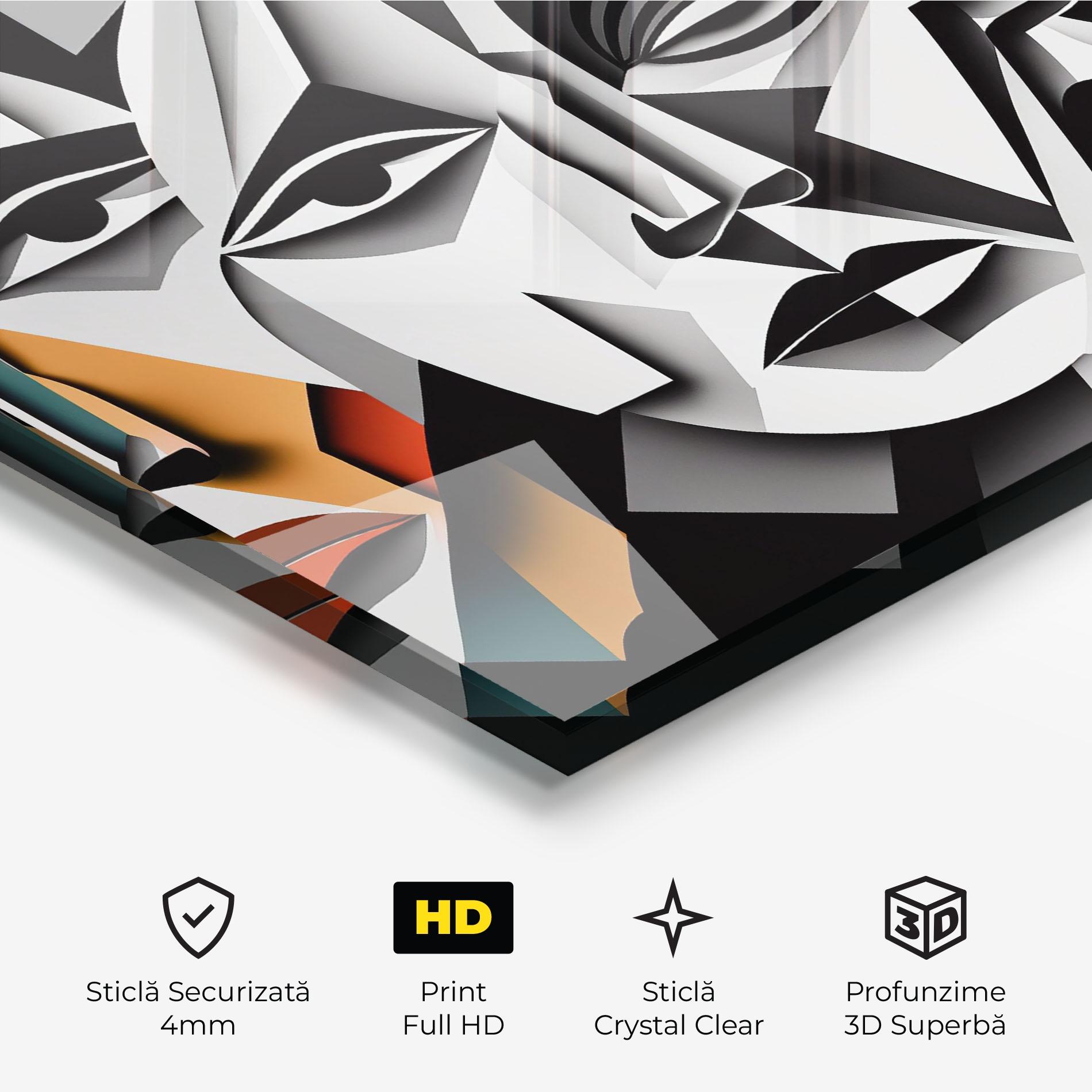 Tablou Sticla Mix Faces Collage mockup 3