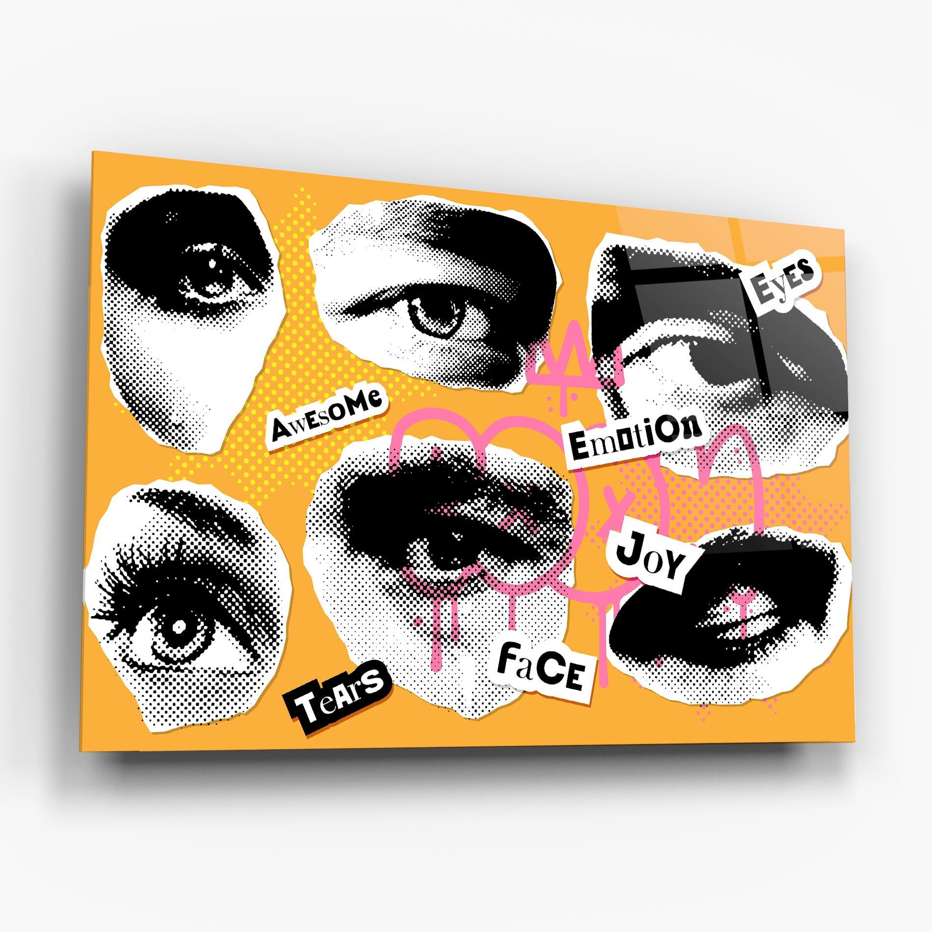 Tablou Sticla Awesome Emotions mockup 6