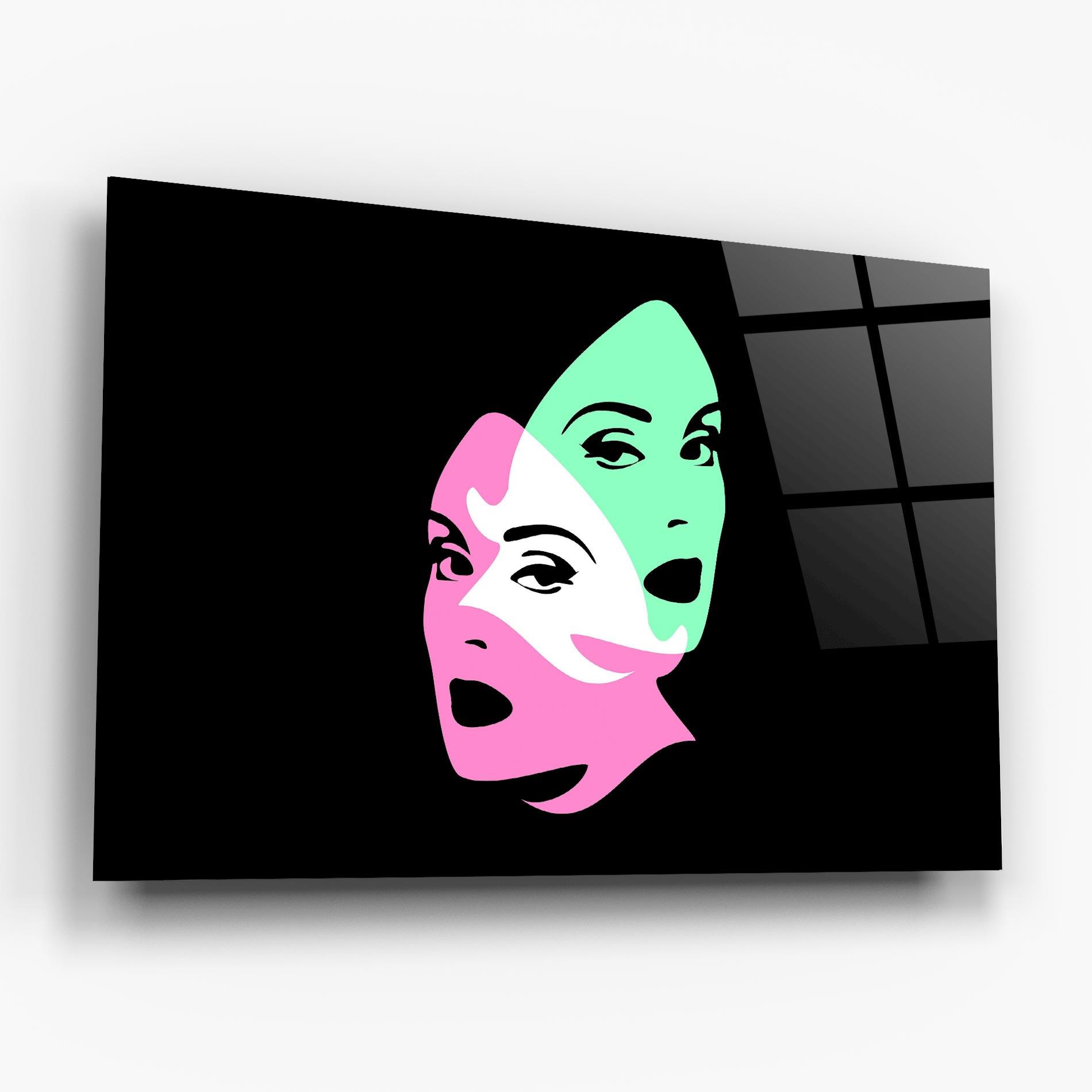 Tablou Sticla Exposure Portrait mockup 6