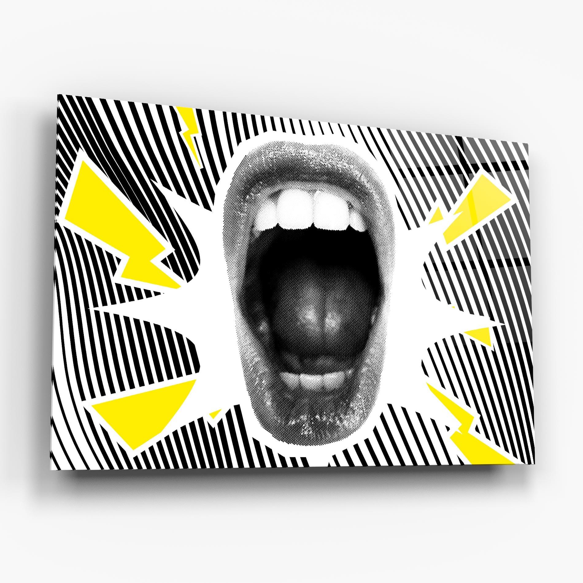 Tablou Sticla Lightning Mouth mockup 6