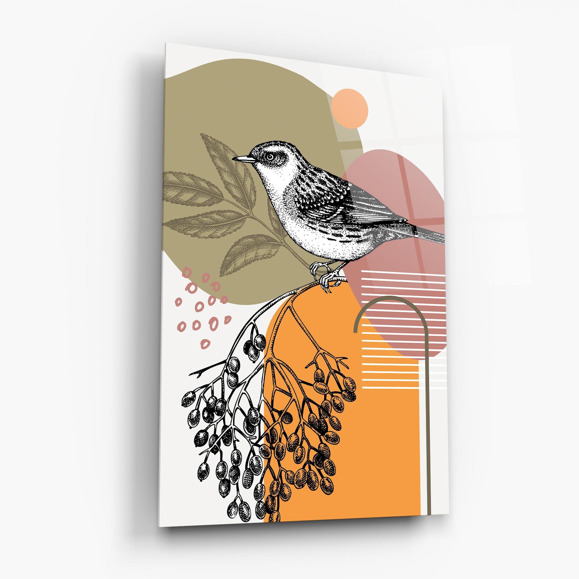 Tablou Sticla Bird Collage mockup 6