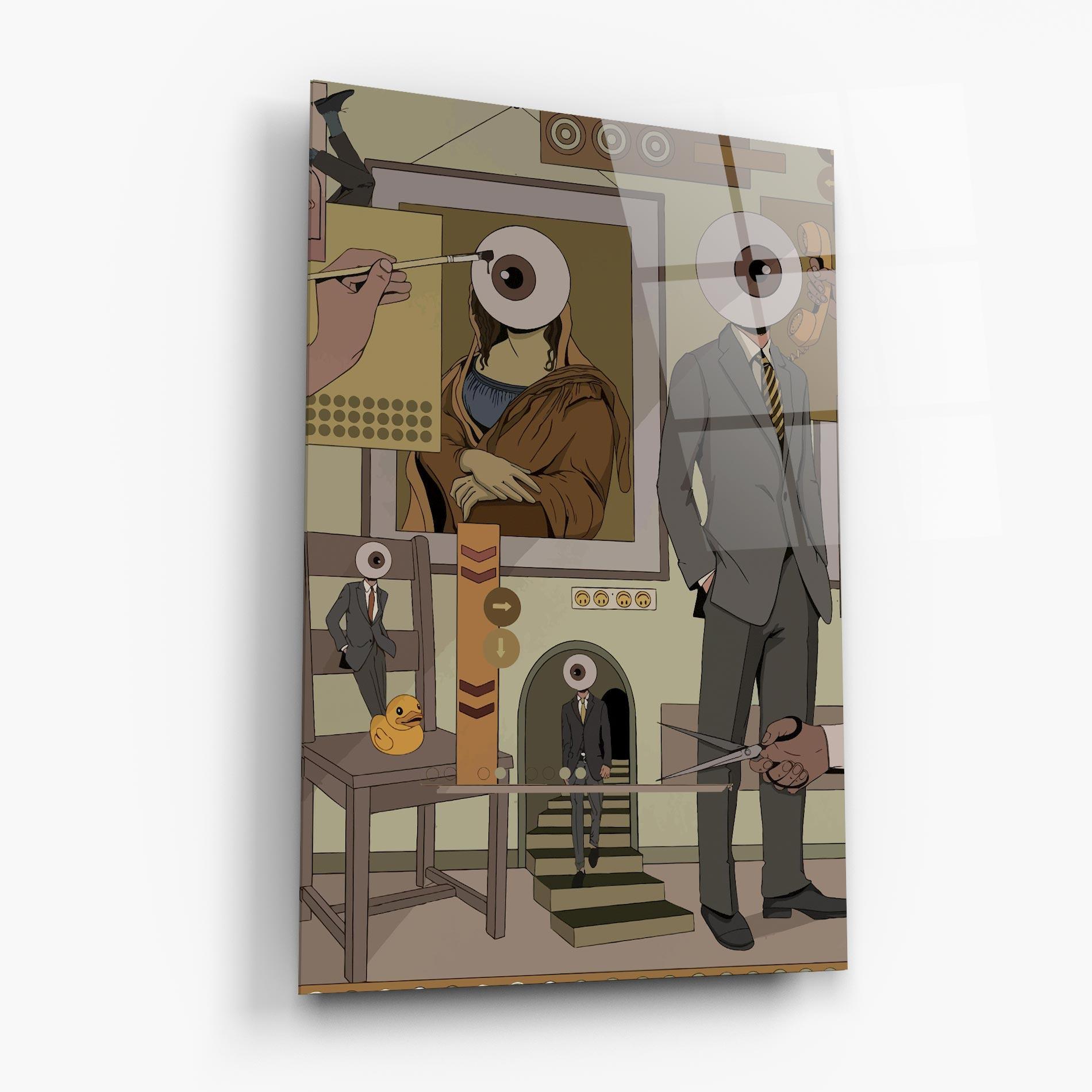 Tablou Sticla Eyes Man mockup 6