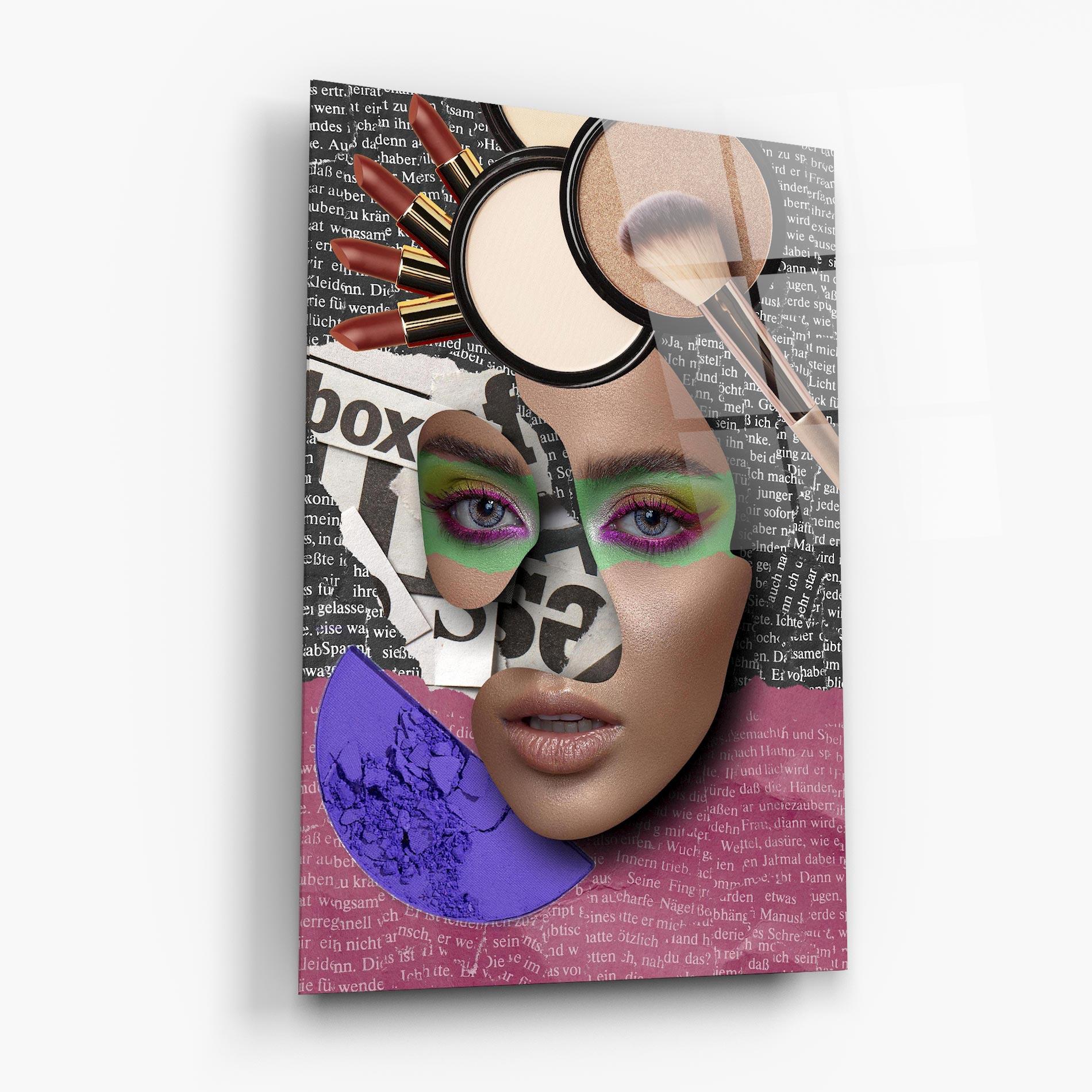 Tablou Sticla Makeup Collage mockup 6
