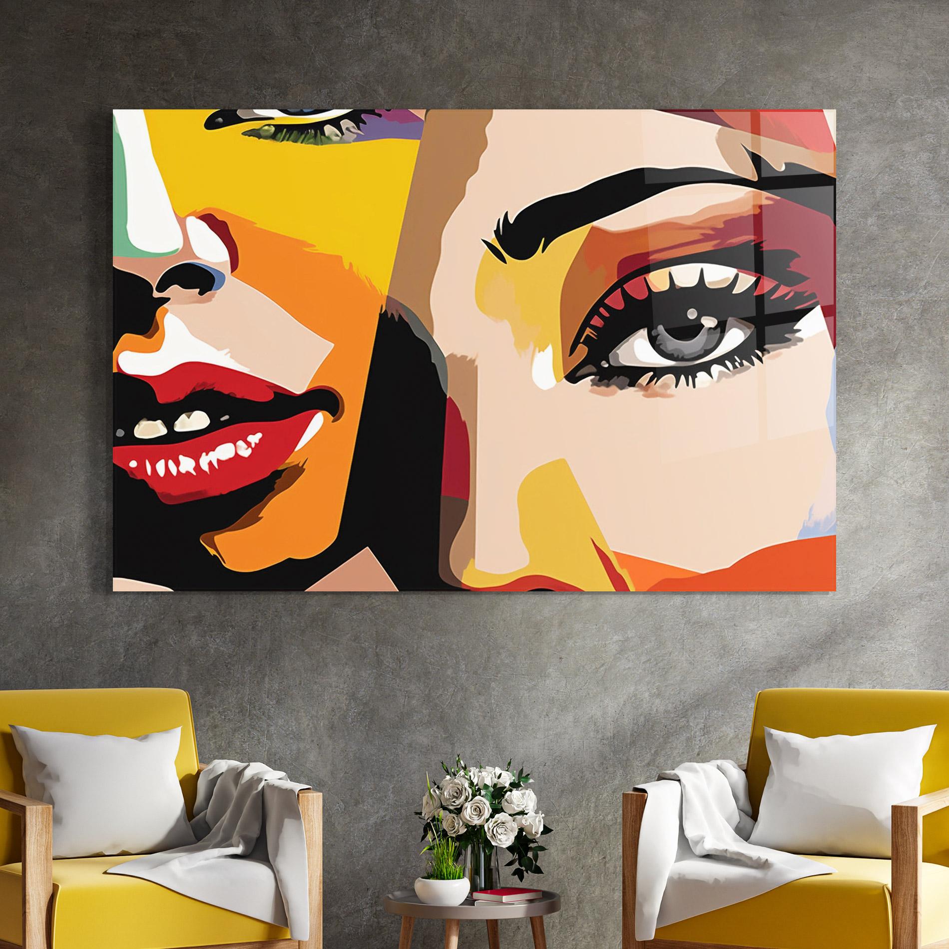 Tablou Sticla Beauty Woman Art mockup 4