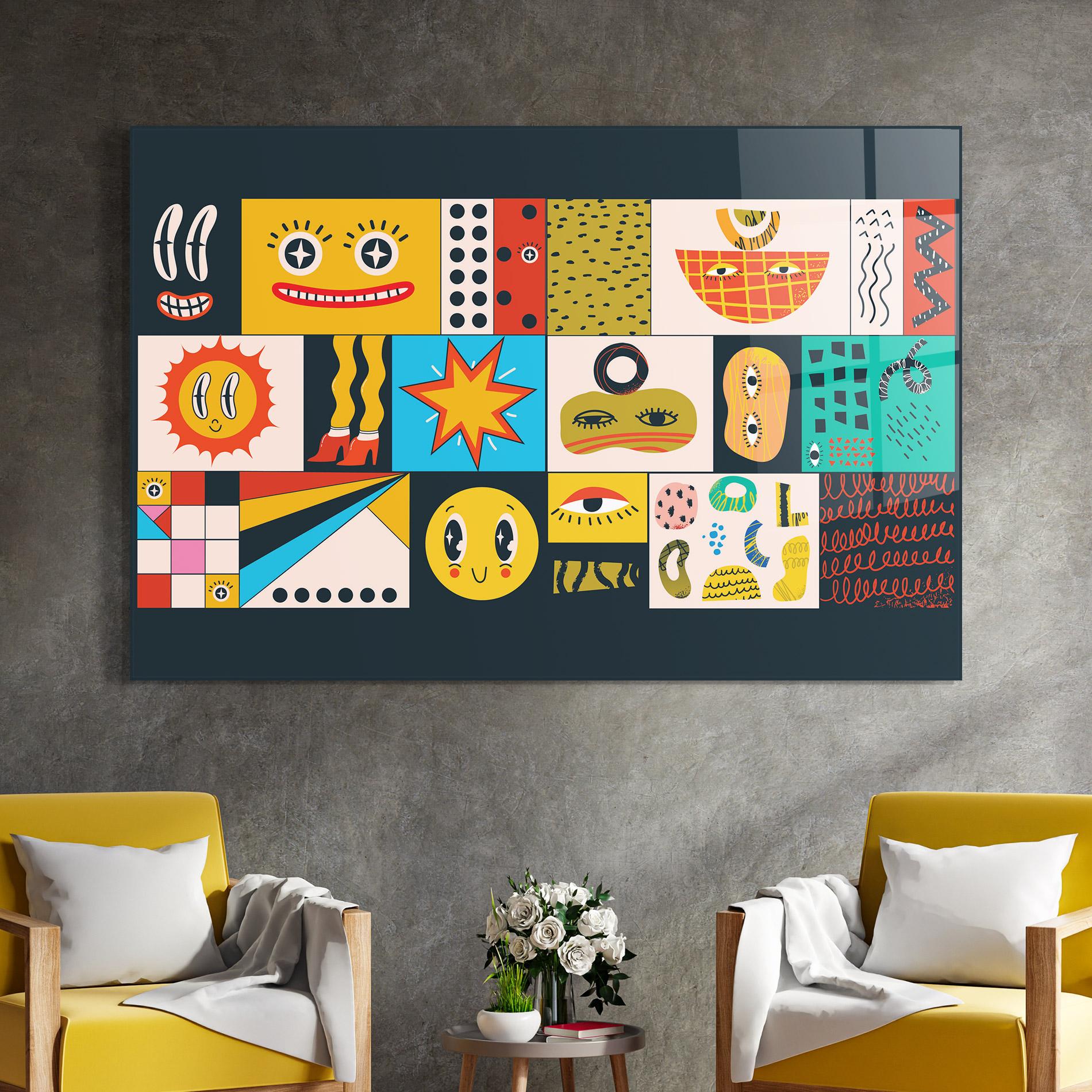 Tablou Sticla Cool Eye Shape mockup 4