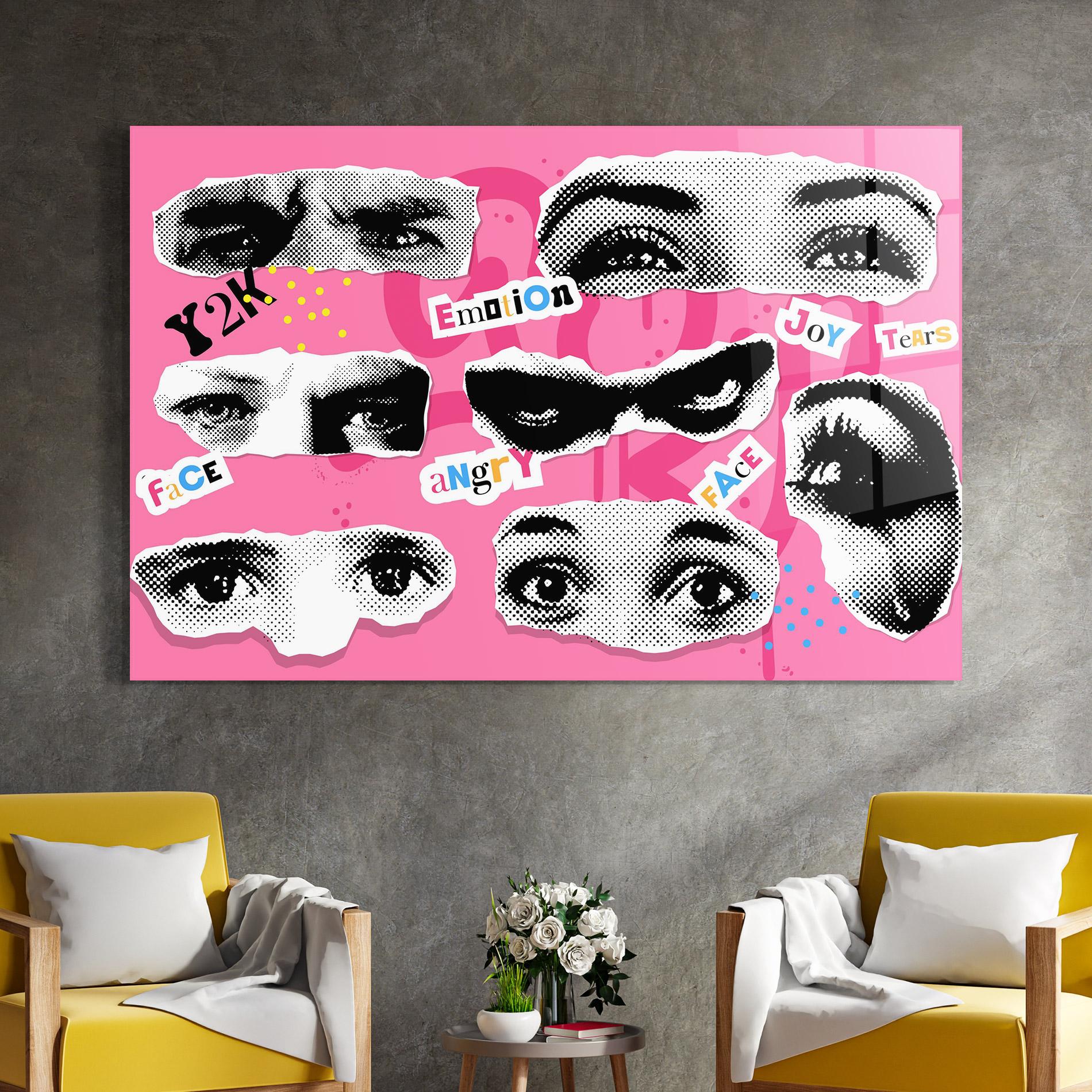 Tablou Sticla Eye Type mockup 4