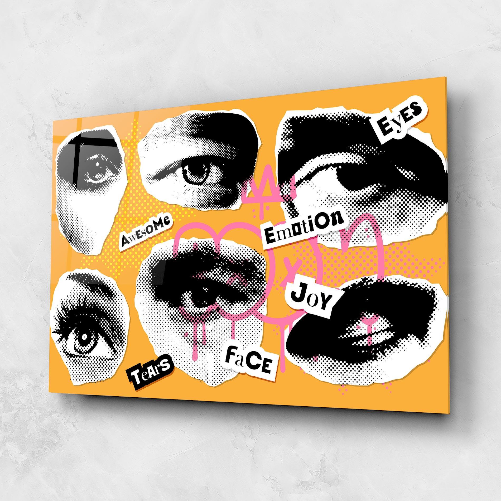 Tablou Sticla Awesome Emotions mockup 1