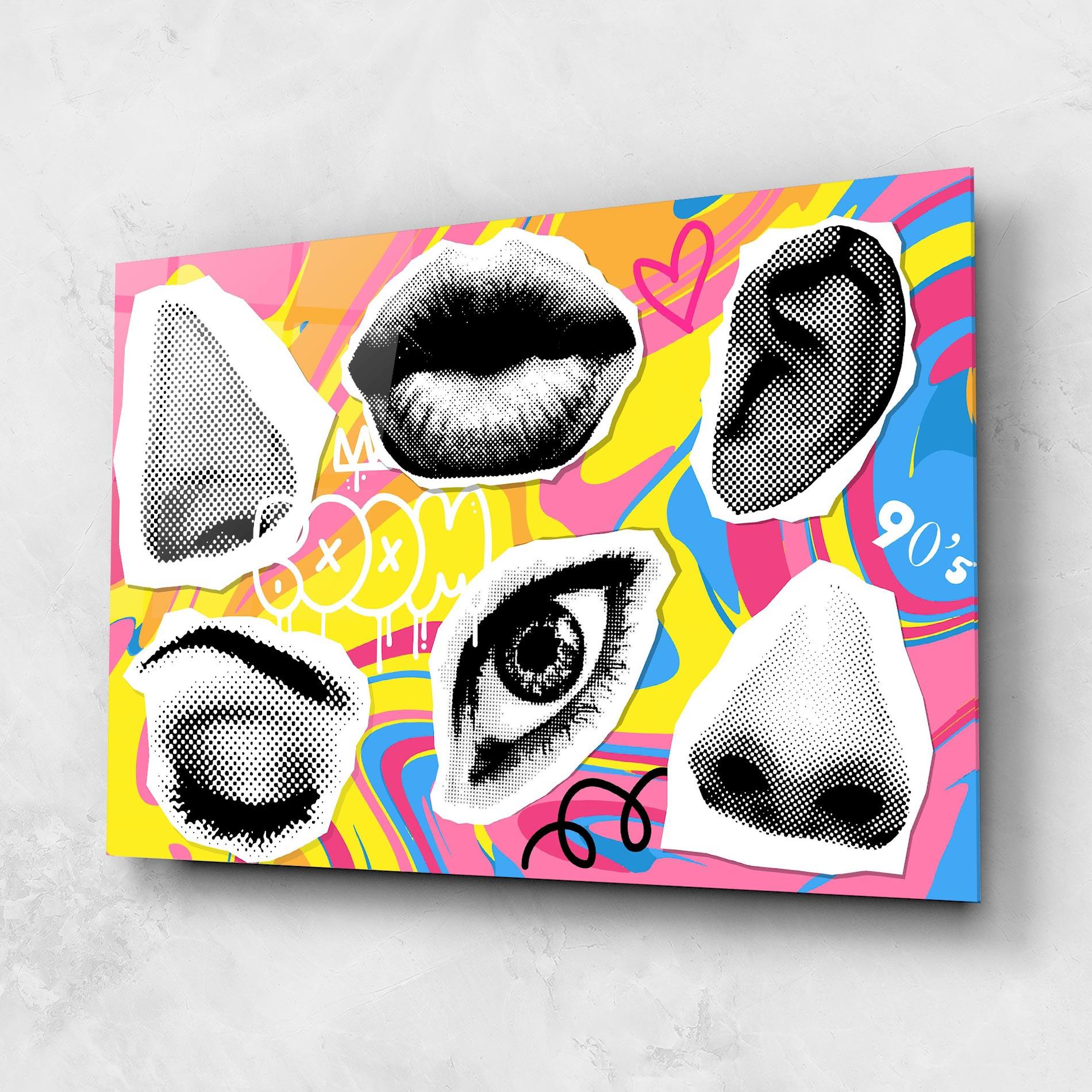 Tablou Sticla Boom 90s mockup 1