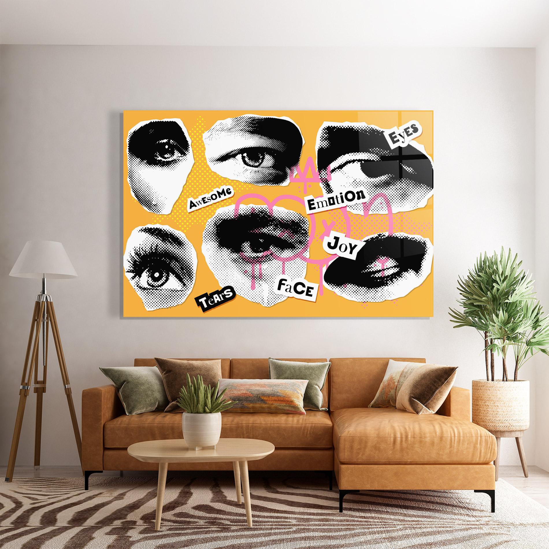 Tablou Sticla Awesome Emotions mockup 7