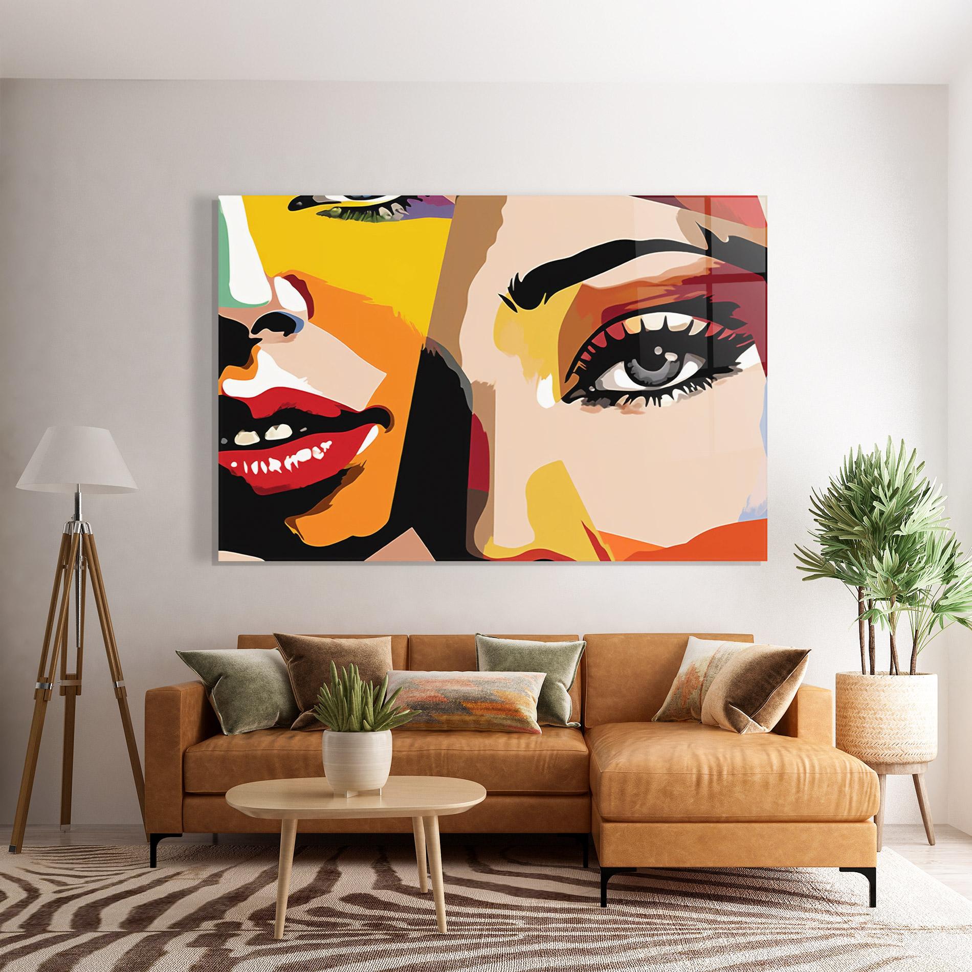 Tablou Sticla Beauty Woman Art mockup 7