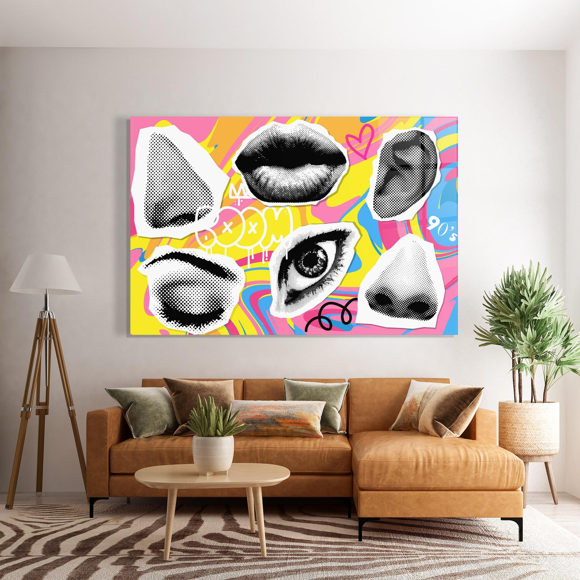 Tablou Sticla Boom 90s mockup 7