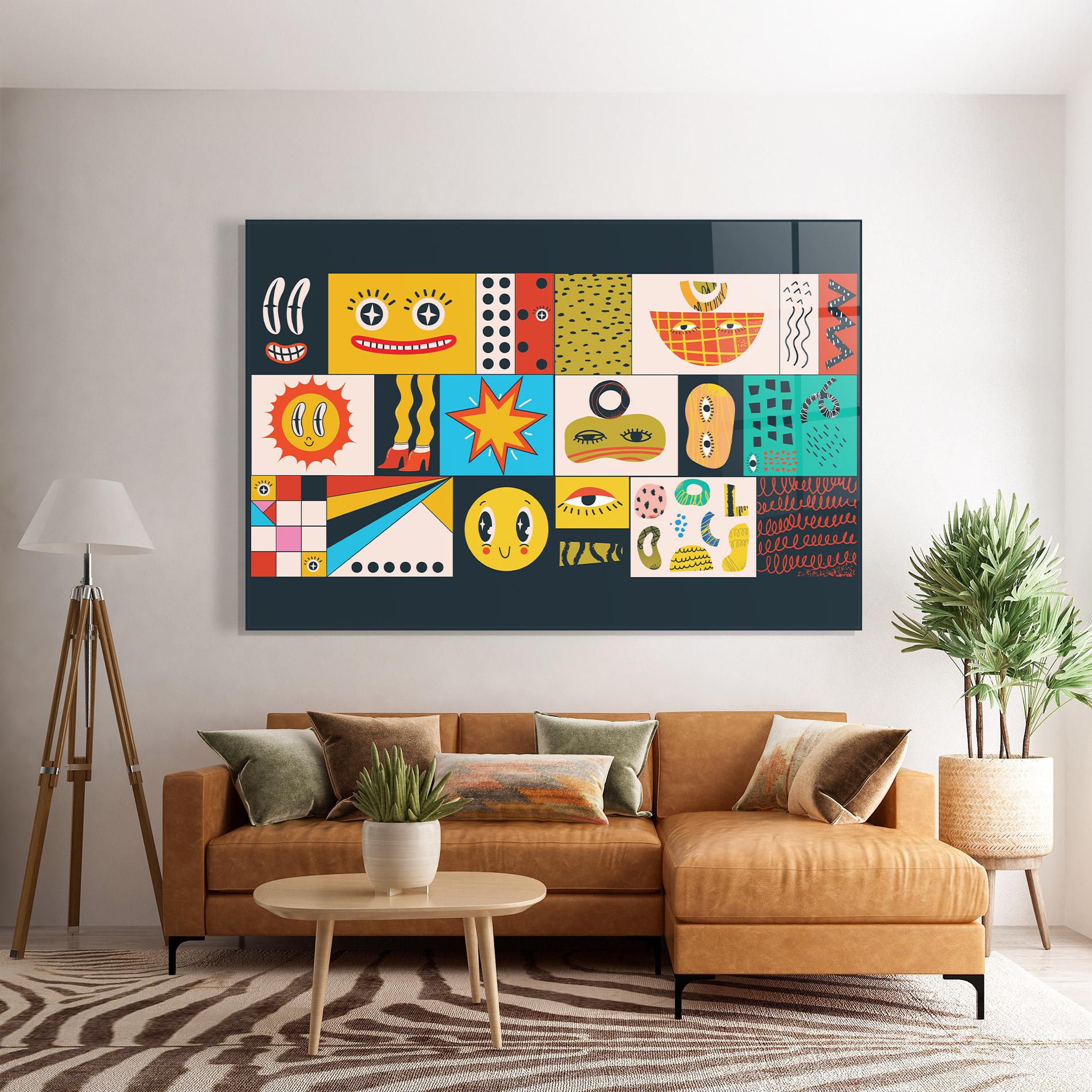 Tablou Sticla Cool Eye Shape mockup 7