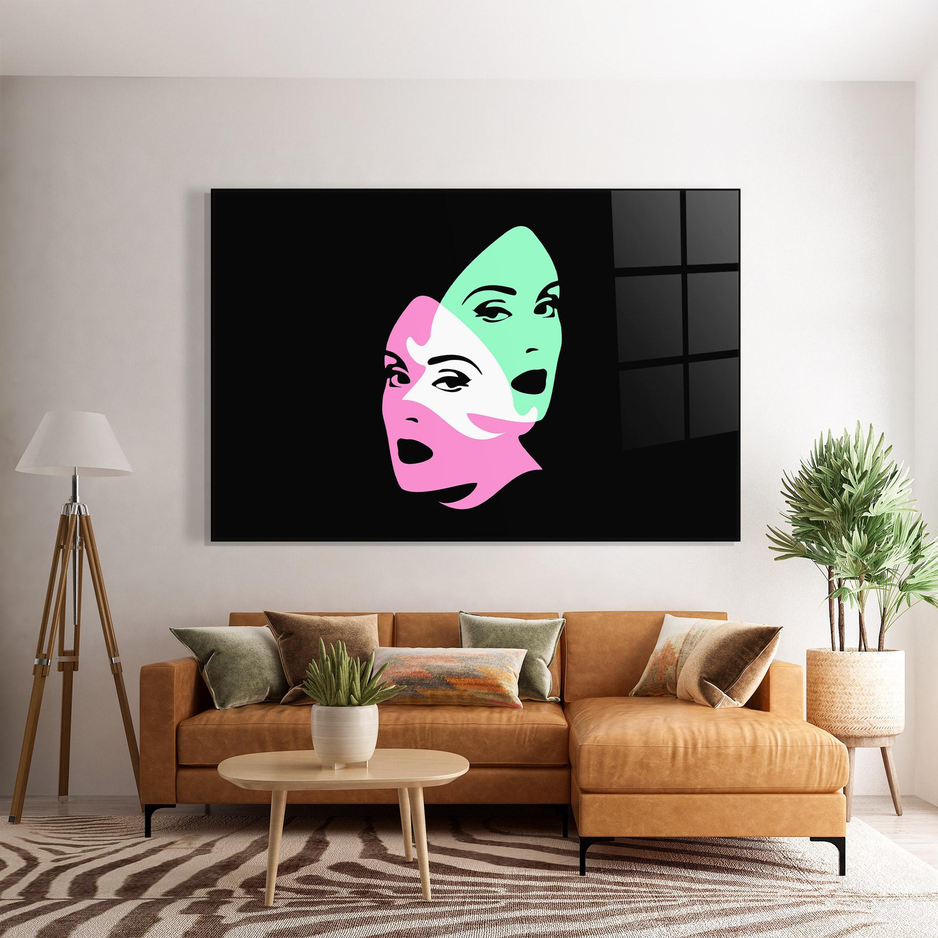 Tablou Sticla Exposure Portrait mockup 7