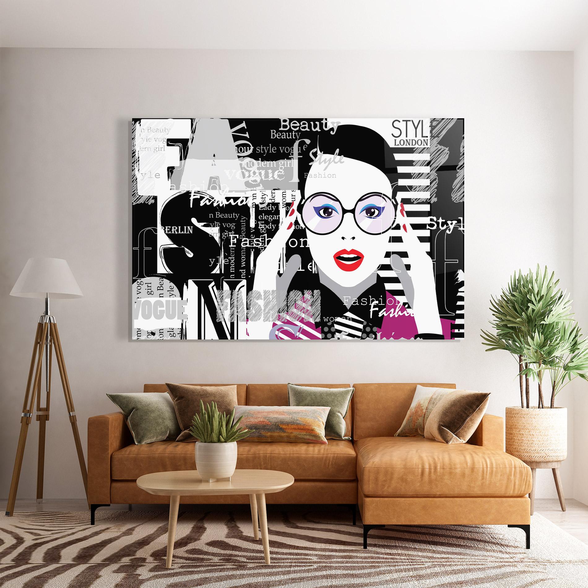 Tablou Sticla Fashion Collage mockup 7